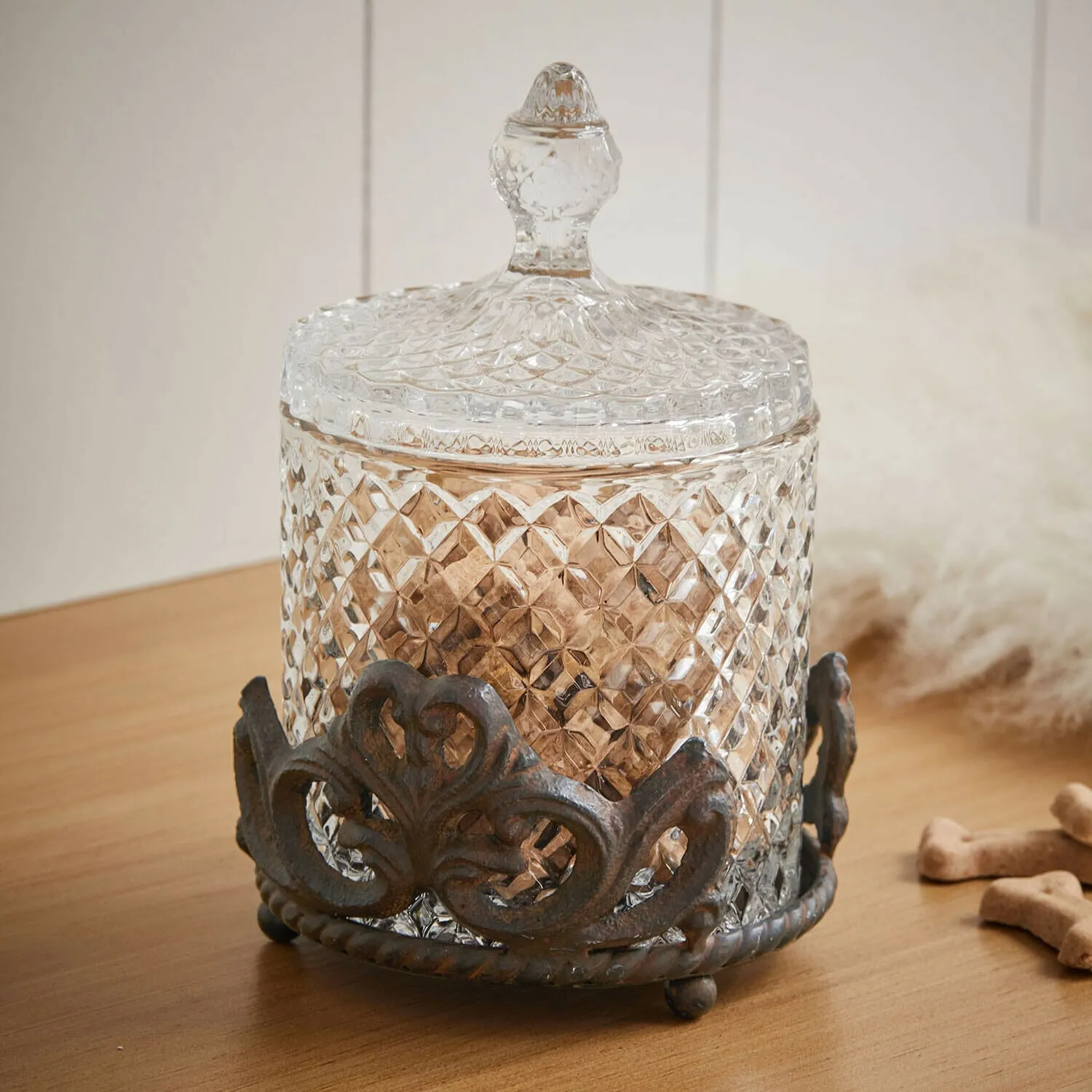 Glasdose mit Halterung Kerynna – Bild 2