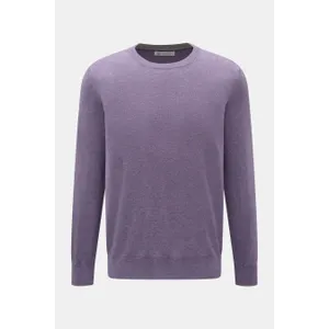 Brunello Cucinelli - Herren - Cashmere Rundhalspullover violett meliert Brunello Cucinelli - Herren - Cashmere Rundhalspullover violett meliert