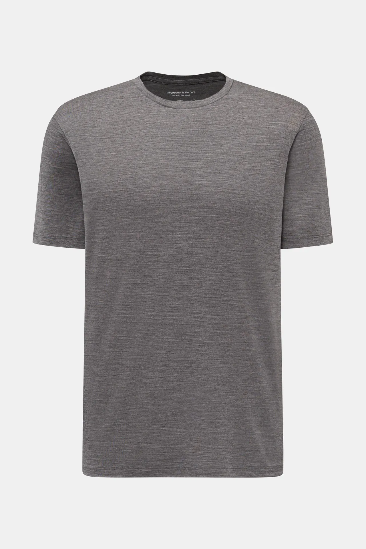 The Product is the Hero - Herren - Merino T-Shirt %27Wool Tee%27 dunkelgrau meliert The Product is the Hero - Herren - Merino T-Shirt %27Wool Tee%27 dunkelgrau meliert