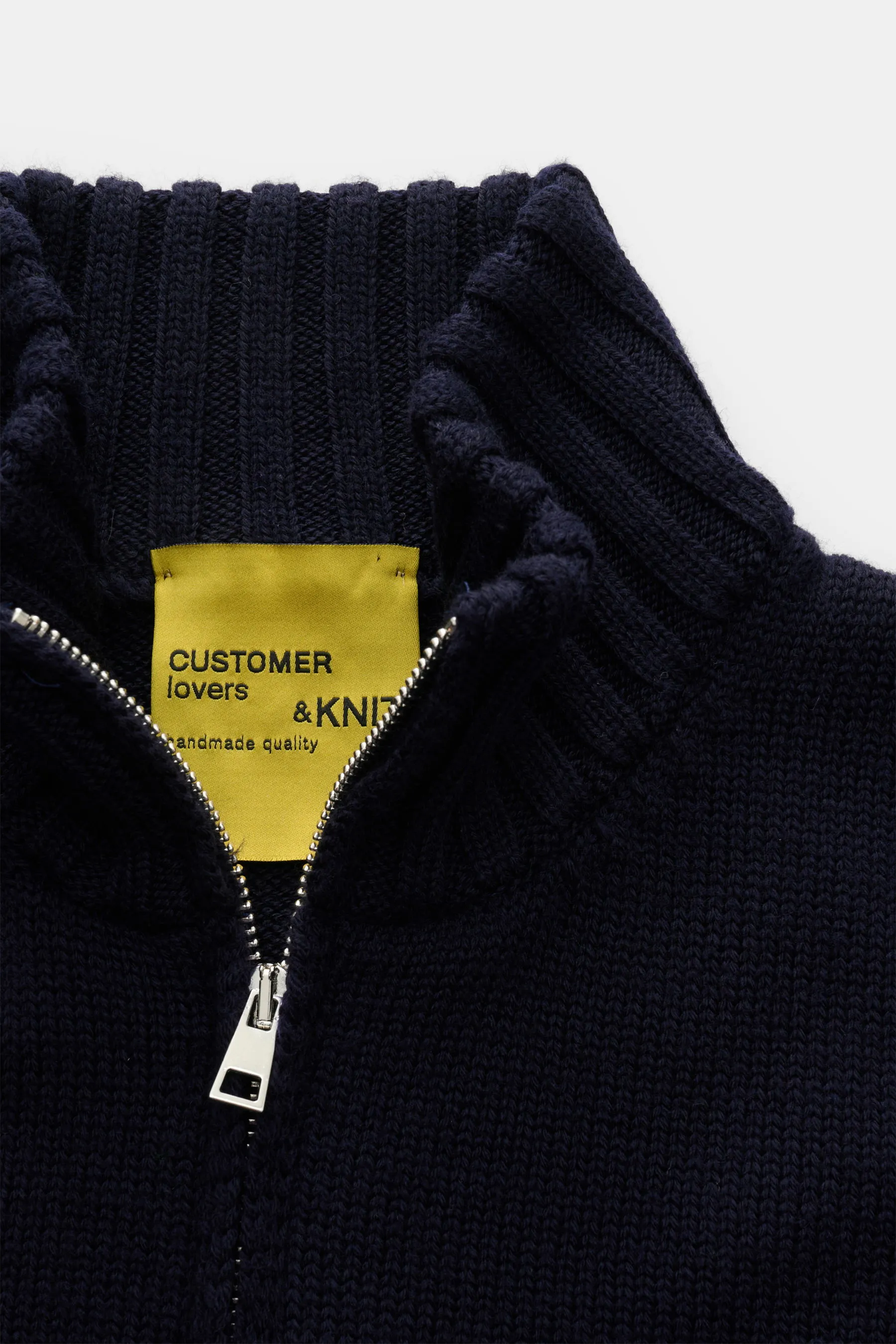 B.F. Knitwear - Herren - Merino Strickjacke navy – Bild 2