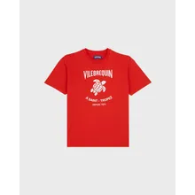 Vilebrequin - Gomy Baumwoll-t-shirt Mit Aufgedrucktem Logo Für Herren - T-shirt - Portisol - Rot - Größe S Vilebrequin - Gomy Baumwoll-t-shirt Mit Aufgedrucktem Logo Für Herren - T-shirt - Portisol - Rot - Größe S