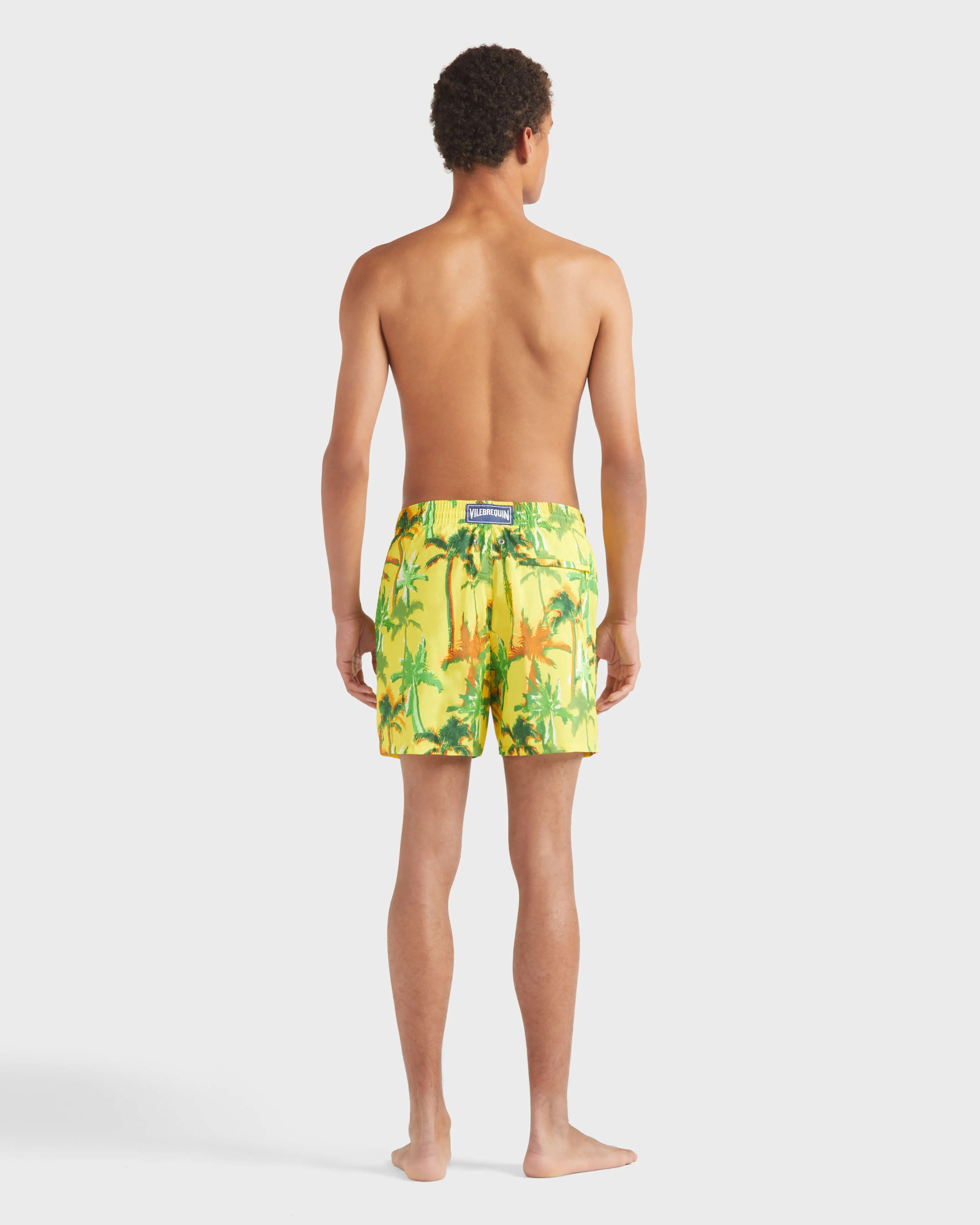 Vilebrequin - Ultraleichte Und Verstaubare Palms Offset Badeshorts Für Herren - Bademode - Mahina - Gelb - Größe XXL – Bild 4