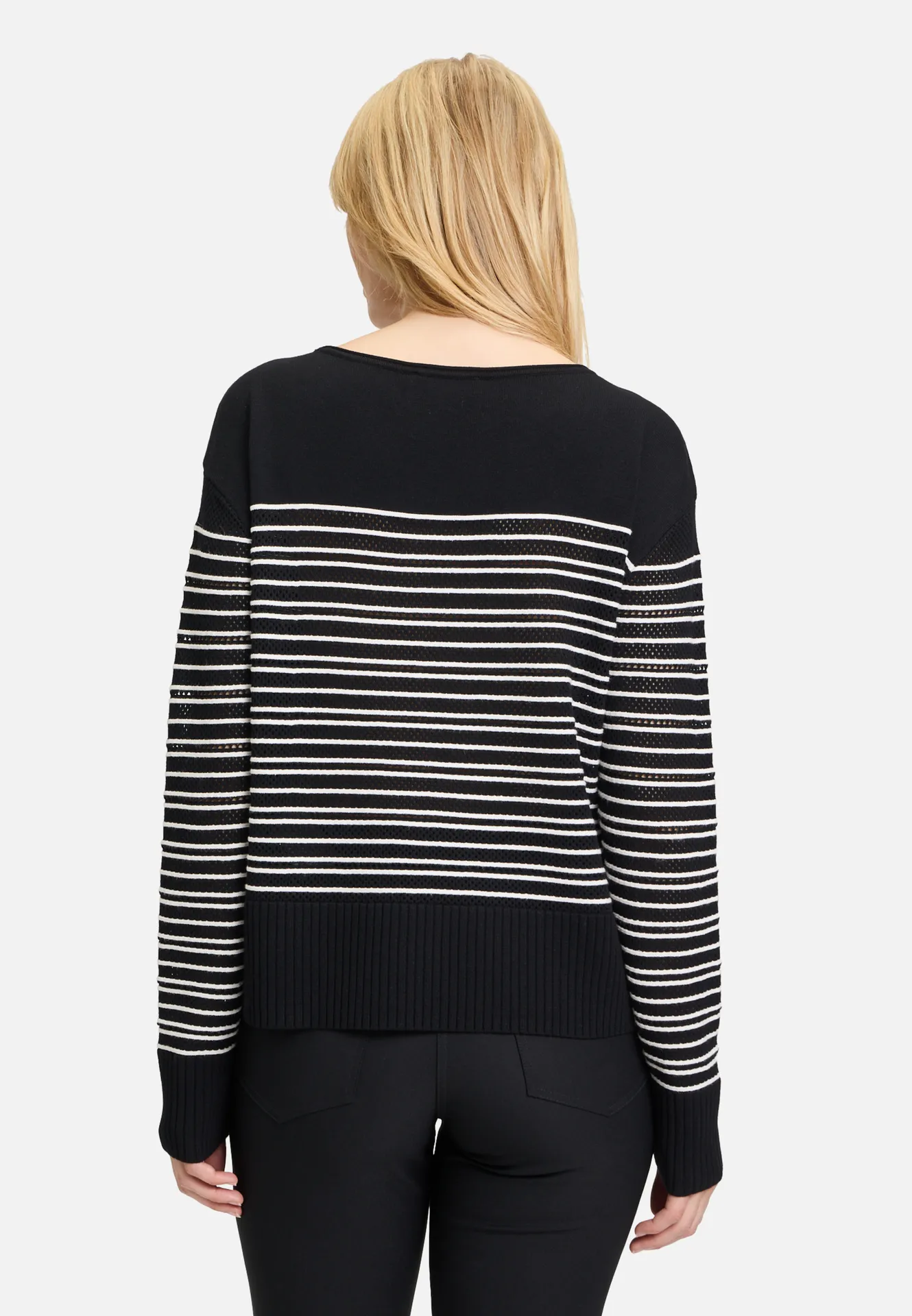 Basic-Strickpullover mit Streifen Basic-Strickpullover mit Streifen