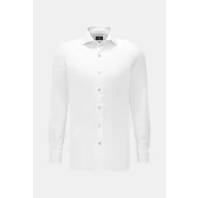 Borrelli - Herren - Oxford-Hemd %27Ettore%27 Haifisch-Kragen weiß Borrelli - Herren - Oxford-Hemd %27Ettore%27 Haifisch-Kragen weiß