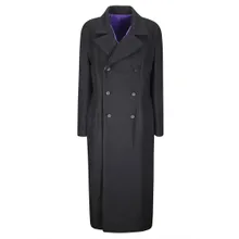 Yohji Yamamoto - Double Breasted Coat - Größe 2 - schwarz Yohji Yamamoto - Double Breasted Coat - Größe 2 - schwarz