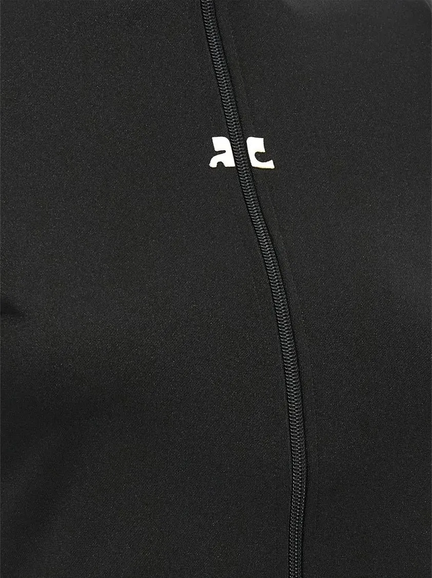 Courrèges - 'Interlock Zipped' Top - Größe XS - schwarz – Bild 2
