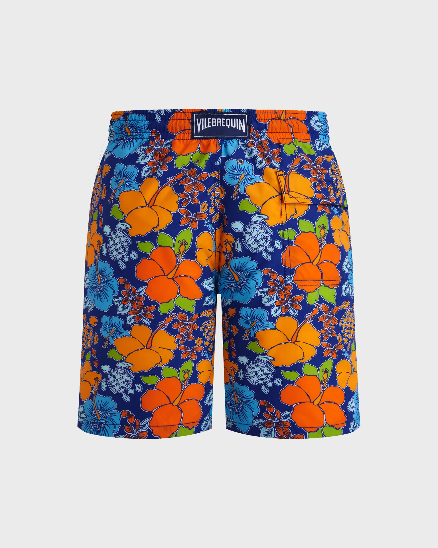 Vilebrequin - Lange Badeshorts Mit Ronde Des Tortues-logo Für Herren - Bademode - Okoa - Blau - Größe XL – Bild 2