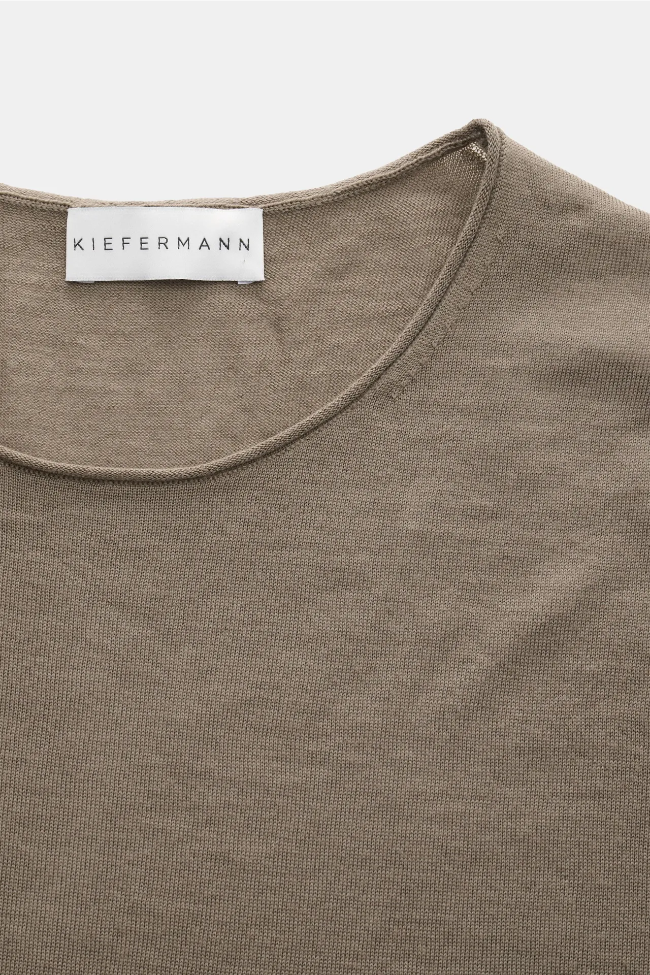 Kiefermann - Herren - Merino Feinstrick-Pullover 'Benjaminn' taupe – Bild 2