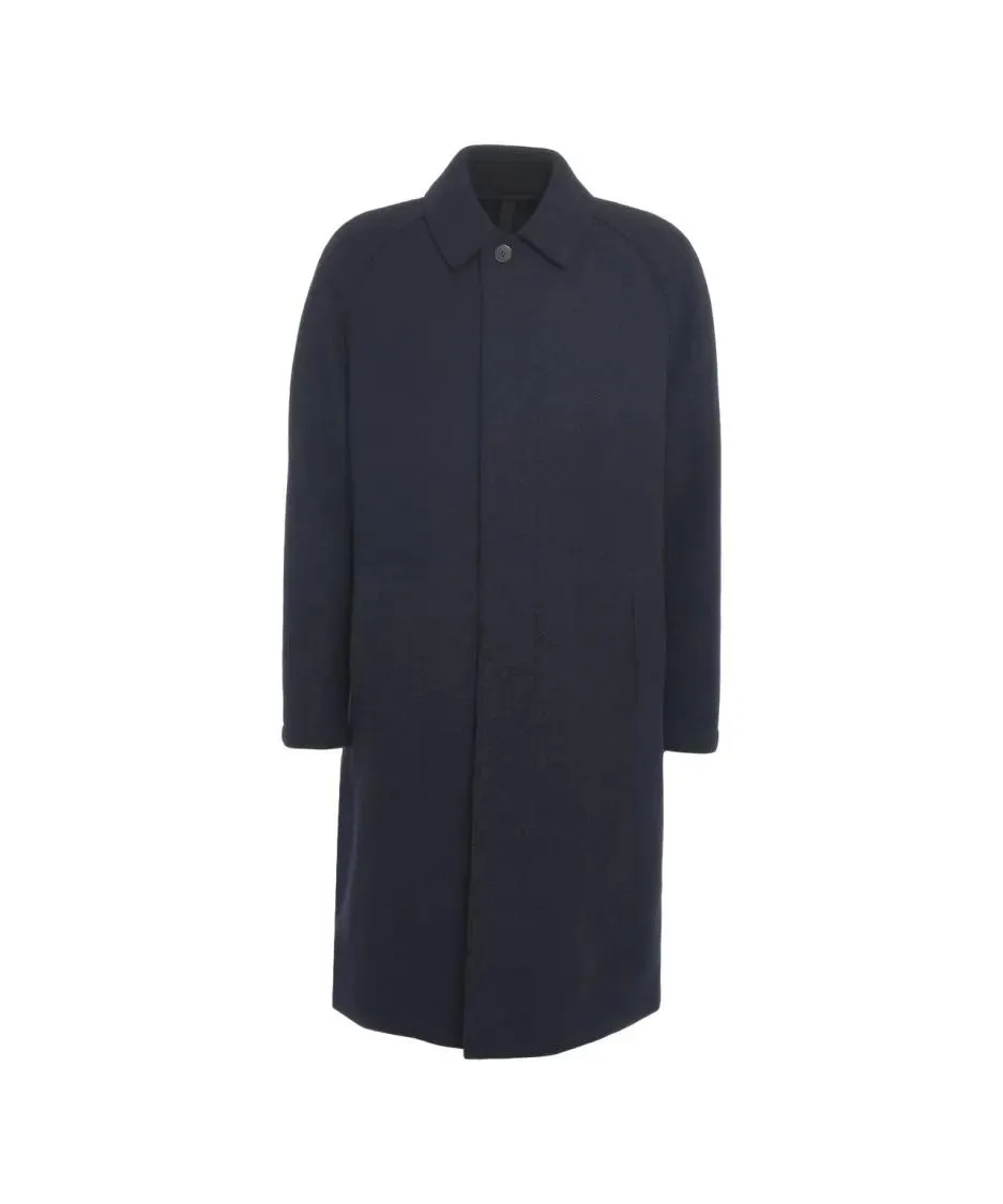 Harris Wharf - Blue Virgin Wool Coat With Hidden Buttoning And Ra - Größe 48 - schwarz Harris Wharf - Blue Virgin Wool Coat With Hidden Buttoning And Ra - Größe 48 - schwarz