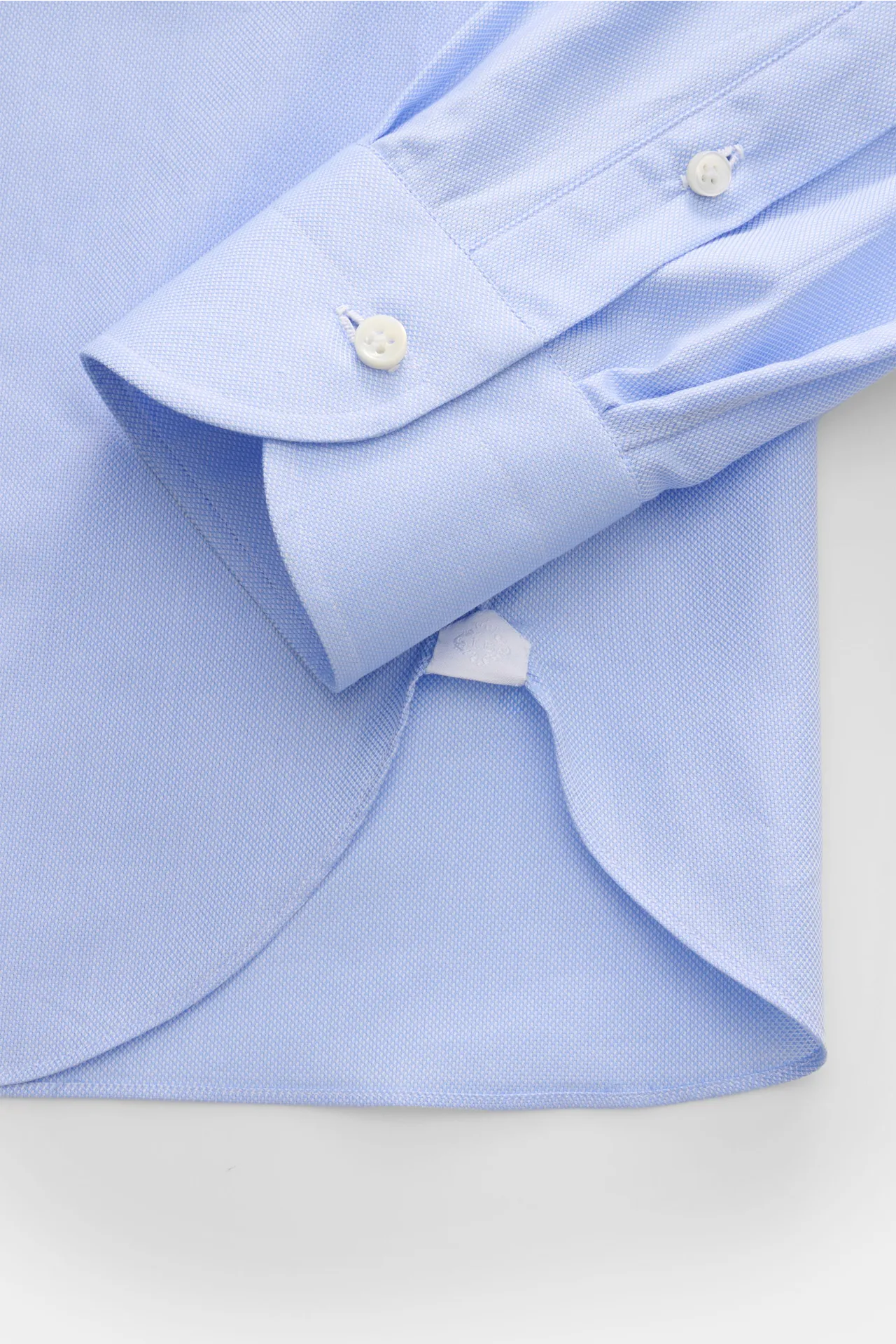 Borrelli - Herren - Oxford Hemd 'Nando' Haifisch-Kragen hellblau – Bild 3