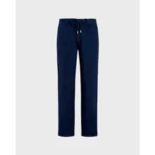 Vilebrequin - Solid Gerade Geschnittene Leinenhose Für Herren - Hose - Parc - Blau - Größe L Vilebrequin - Solid Gerade Geschnittene Leinenhose Für Herren - Hose - Parc - Blau - Größe L