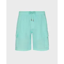 Vilebrequin - Einfarbige Leinen-bermudashorts Mit Cargotaschen Für Herren - Bermuda - Baie - Grün - Größe M Vilebrequin - Einfarbige Leinen-bermudashorts Mit Cargotaschen Für Herren - Bermuda - Baie - Grün - Größe M