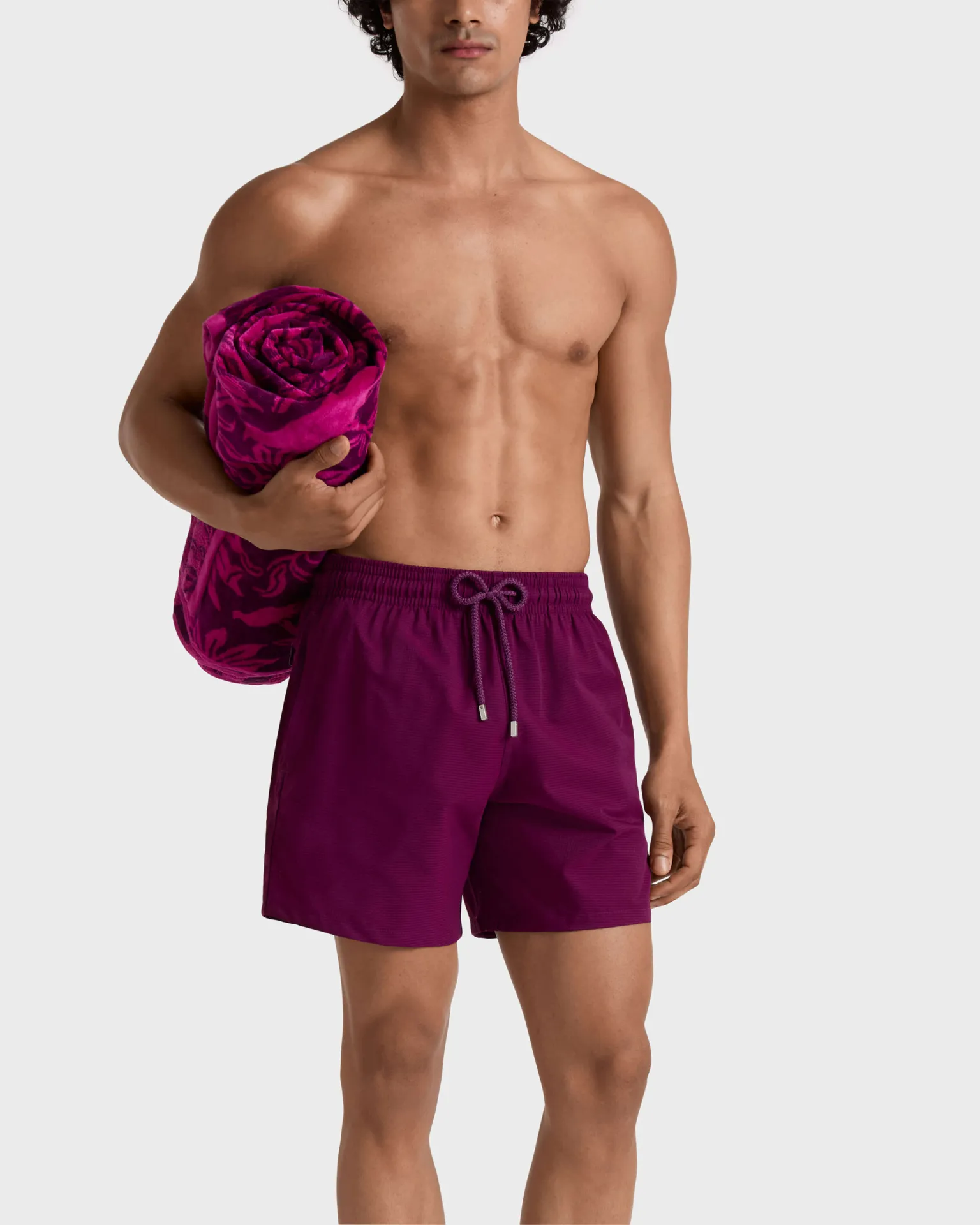 Vilebrequin - Ultraleichte Und Verstaubare Solid Badeshorts Mit Mikroperforation Für Herren - Bademode - Mahina - Violett - Größe L – Bild 3