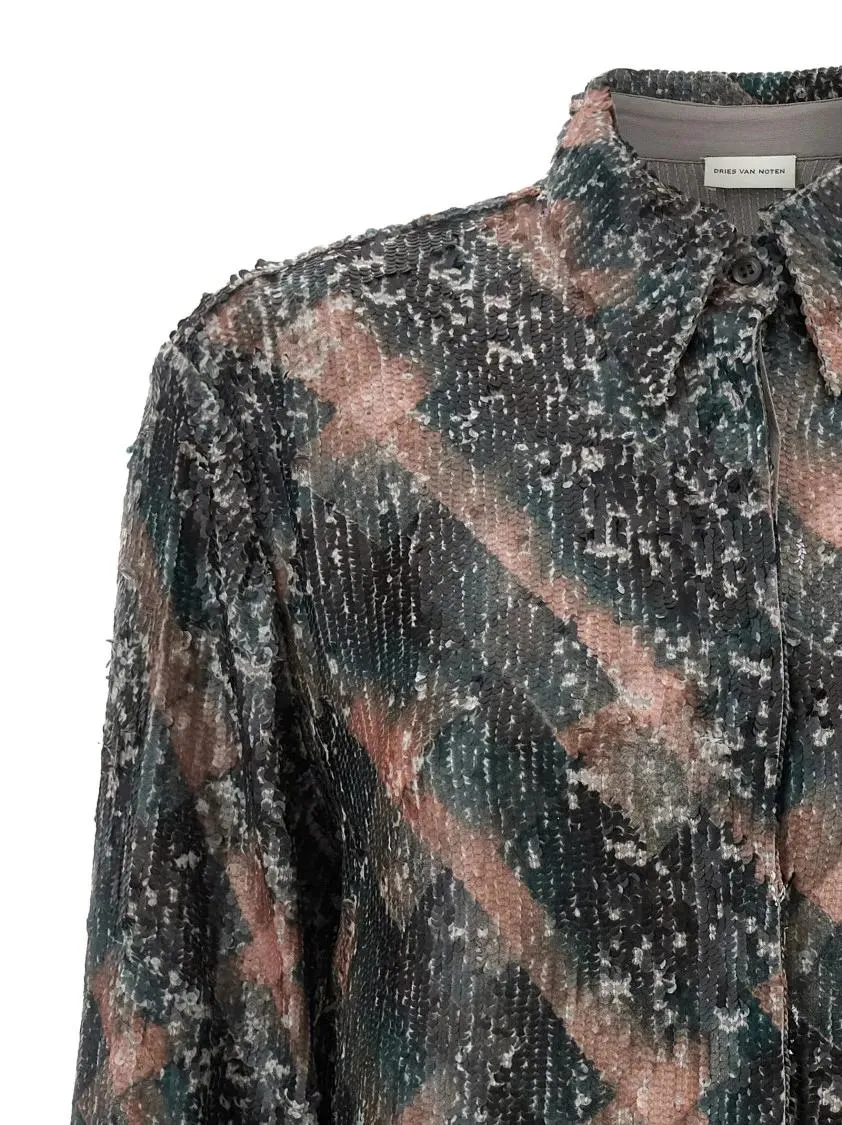 Dries Van Noten - Chowy Emb Shirt - Größe 40 - bunt – Bild 3