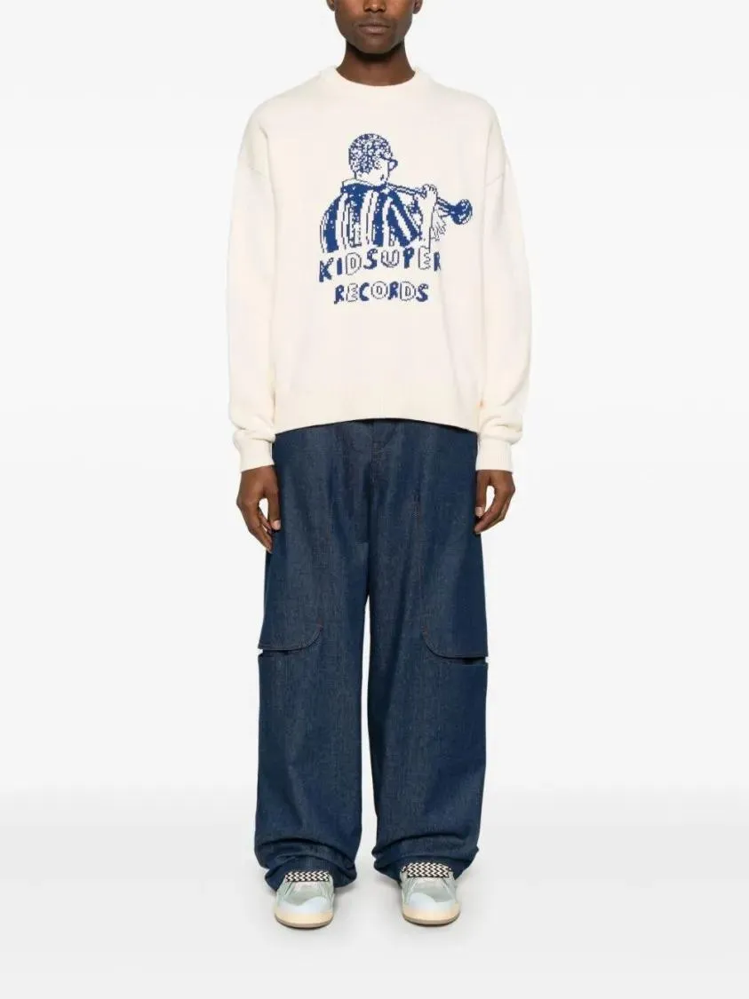 Kidsuper - Sweater With Embroidery - Größe XL - beige – Bild 2