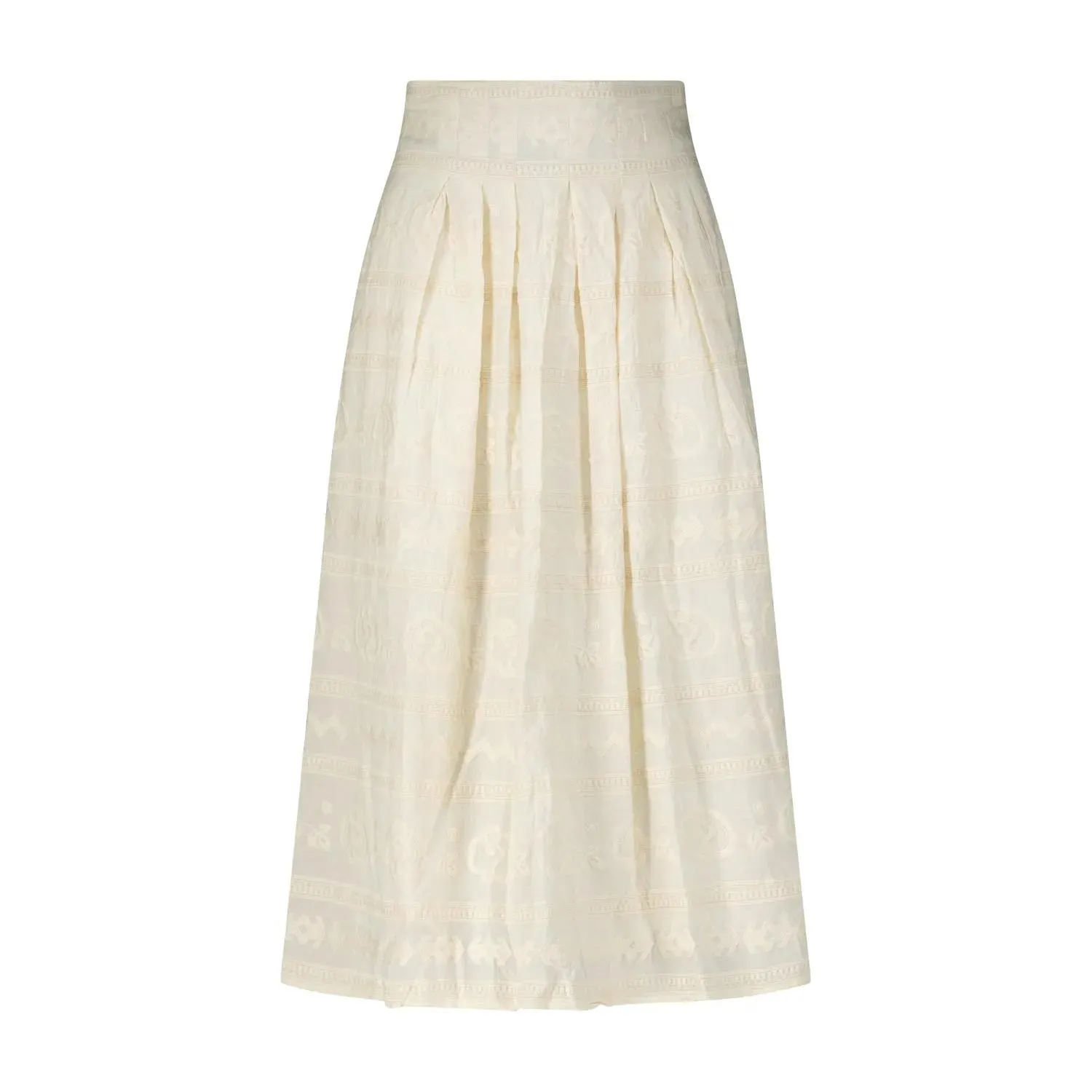 STELLA FOREST - Midirock Laure mit Stickmuster - Größe 38 - creme STELLA FOREST - Midirock Laure mit Stickmuster - Größe 38 - creme