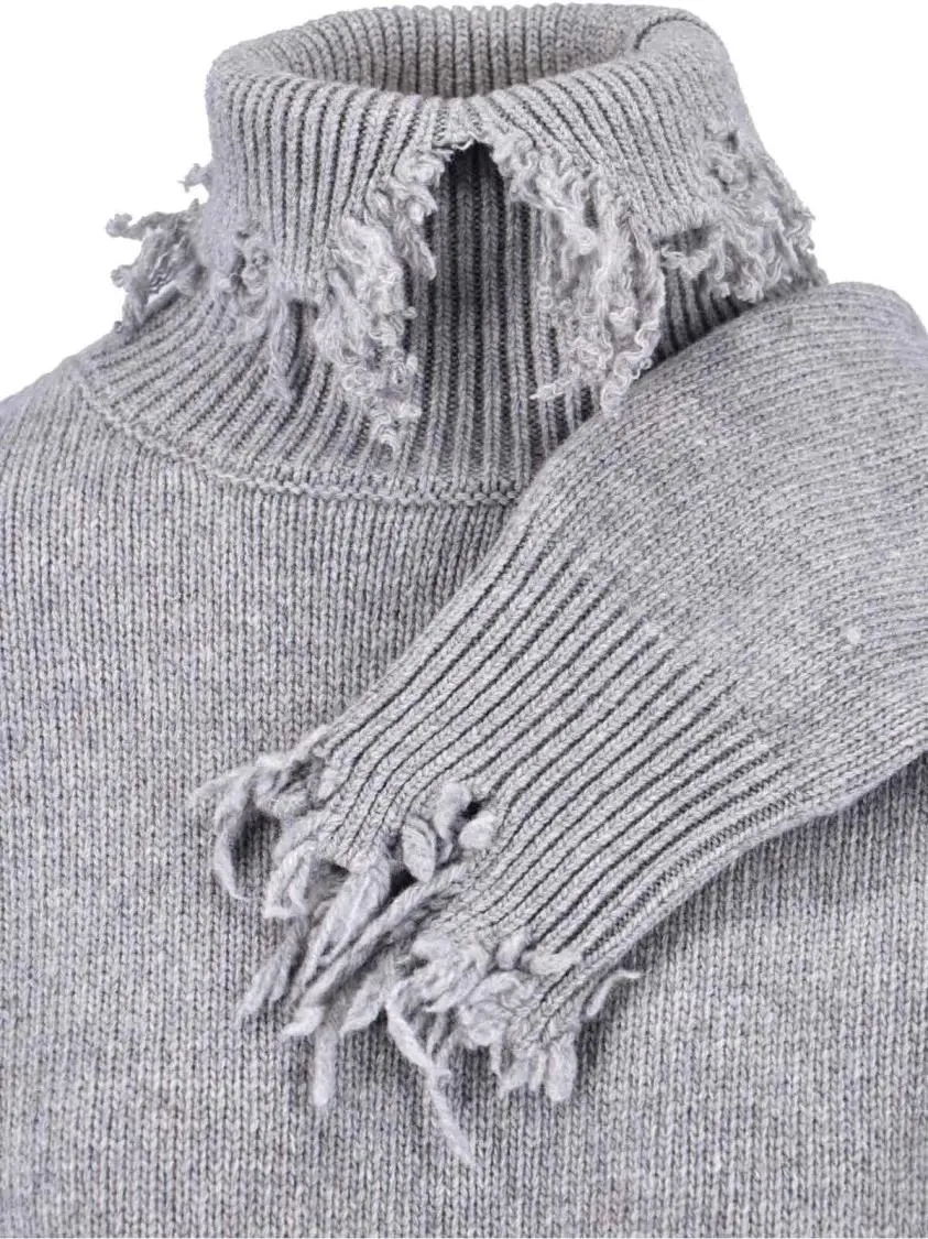 Seafarer - "Stella" Virgin Wool Sweater – Grey - Größe L - grau – Bild 2