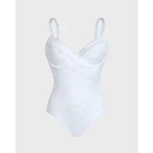 Vilebrequin - Turtle Monogram Badeanzug Aus Jacquard Mit Bügeln Für Damen - Bademode - Leonita - Weiss - Größe L Vilebrequin - Turtle Monogram Badeanzug Aus Jacquard Mit Bügeln Für Damen - Bademode - Leonita - Weiss - Größe L