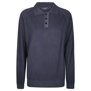 Daniele Fiesoli - Raglan Sleeve Long-Sleeve Polo Shirt With Classic - Größe M - blau Daniele Fiesoli - Raglan Sleeve Long-Sleeve Polo Shirt With Classic - Größe M - blau