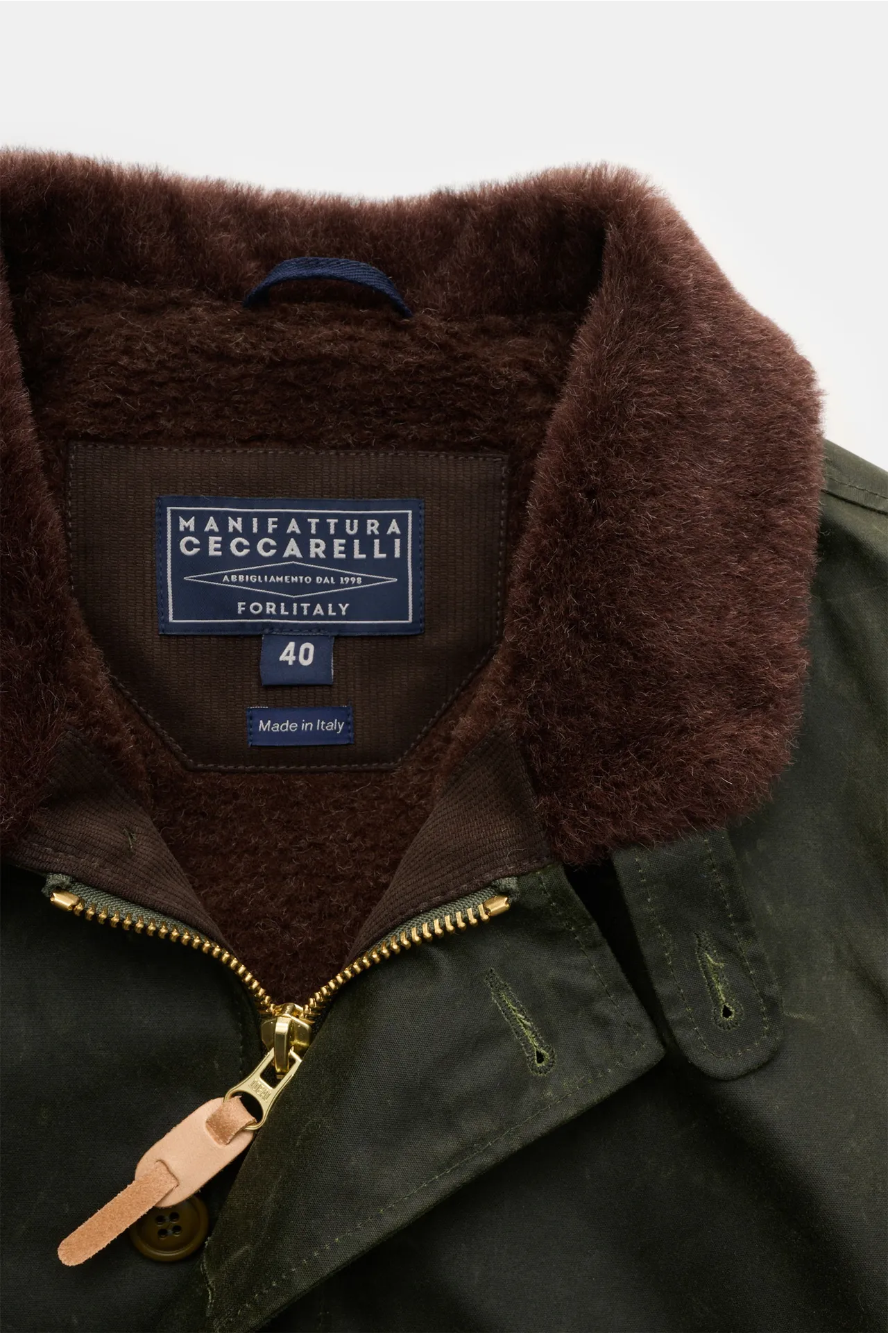 Manifattura Ceccarelli - Herren - Wachsjacke 'Deck Jacket' dunkelgrün – Bild 3