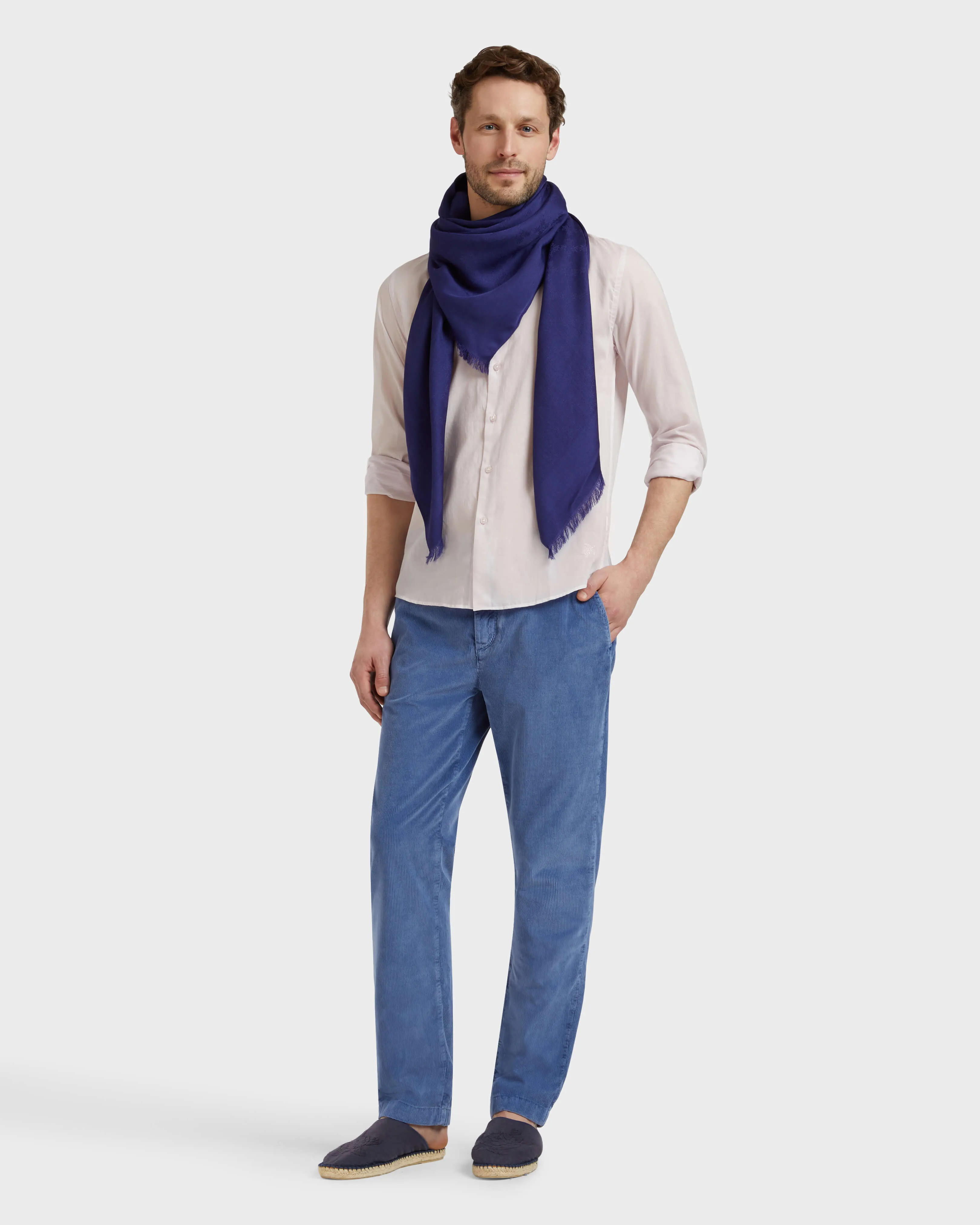 Vilebrequin - Hose Mit Elastikbund Aus Samt Für Herren - Hose - Clemence - Blau - Größe 28 – Bild 5