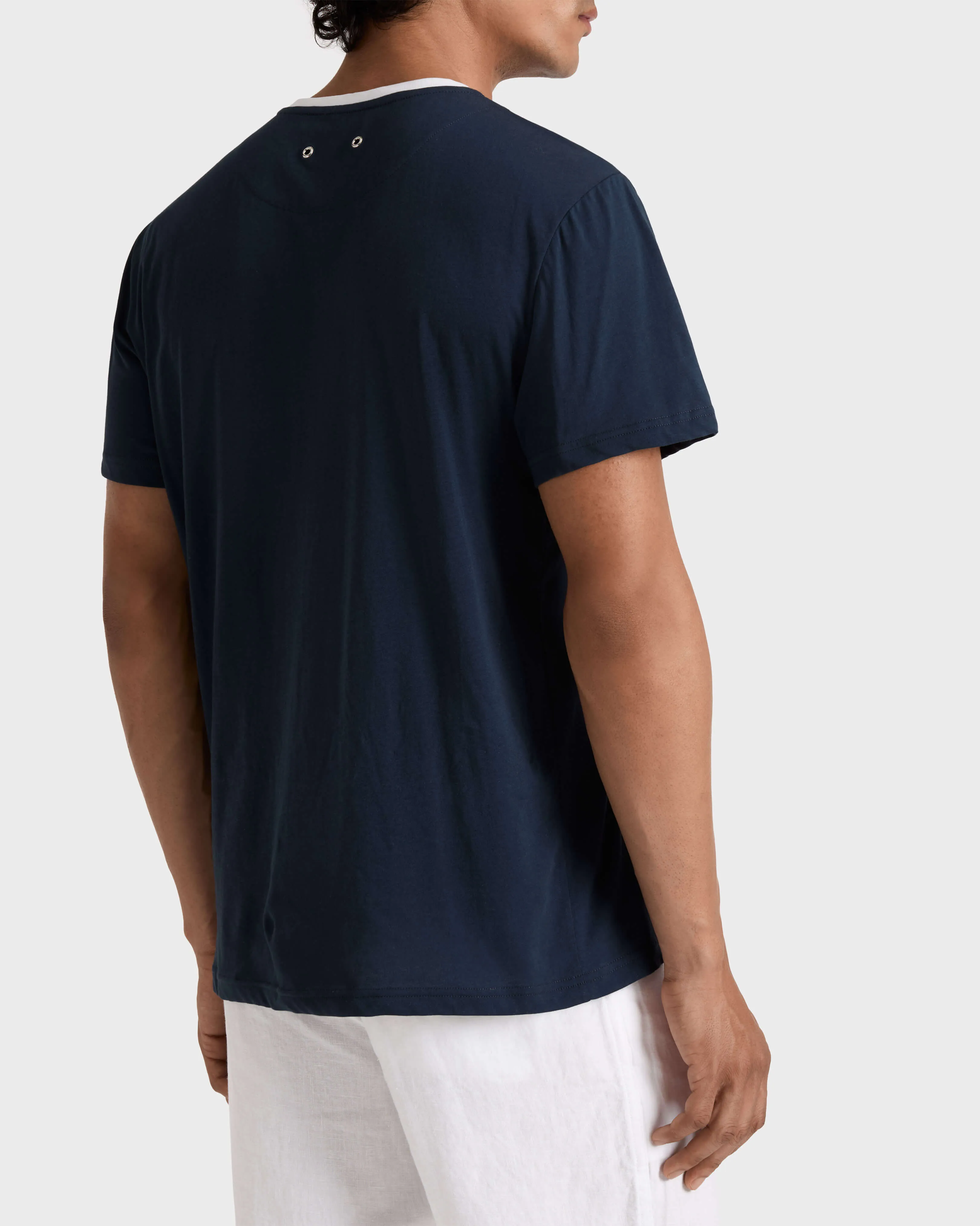 Vilebrequin - Bicolor T-shirt Aus Bio-baumwolle Für Herren - T-shirt - Tewis - Blau - Größe XL – Bild 4