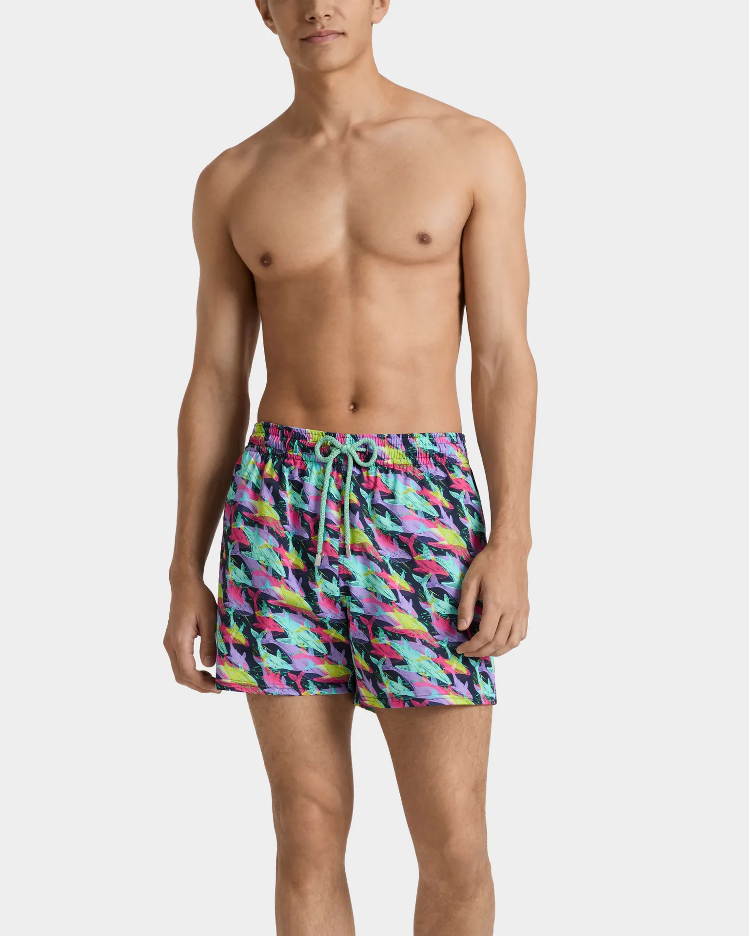 Vilebrequin - Kurze Whales Offset Stretch-badeshorts Für Herren - Bademode - Monrise - Blau - Größe XL – Bild 3