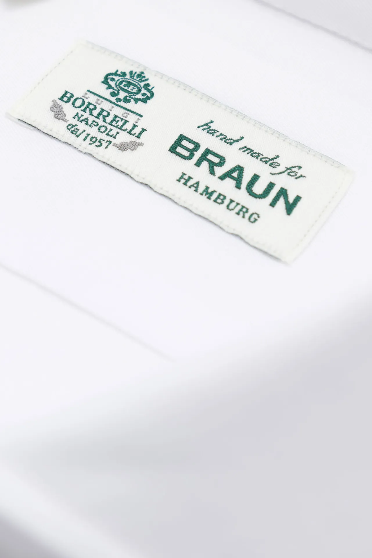 Borrelli - Herren - Business Hemd 'Nando' Haifisch-Kragen weiß – Bild 3