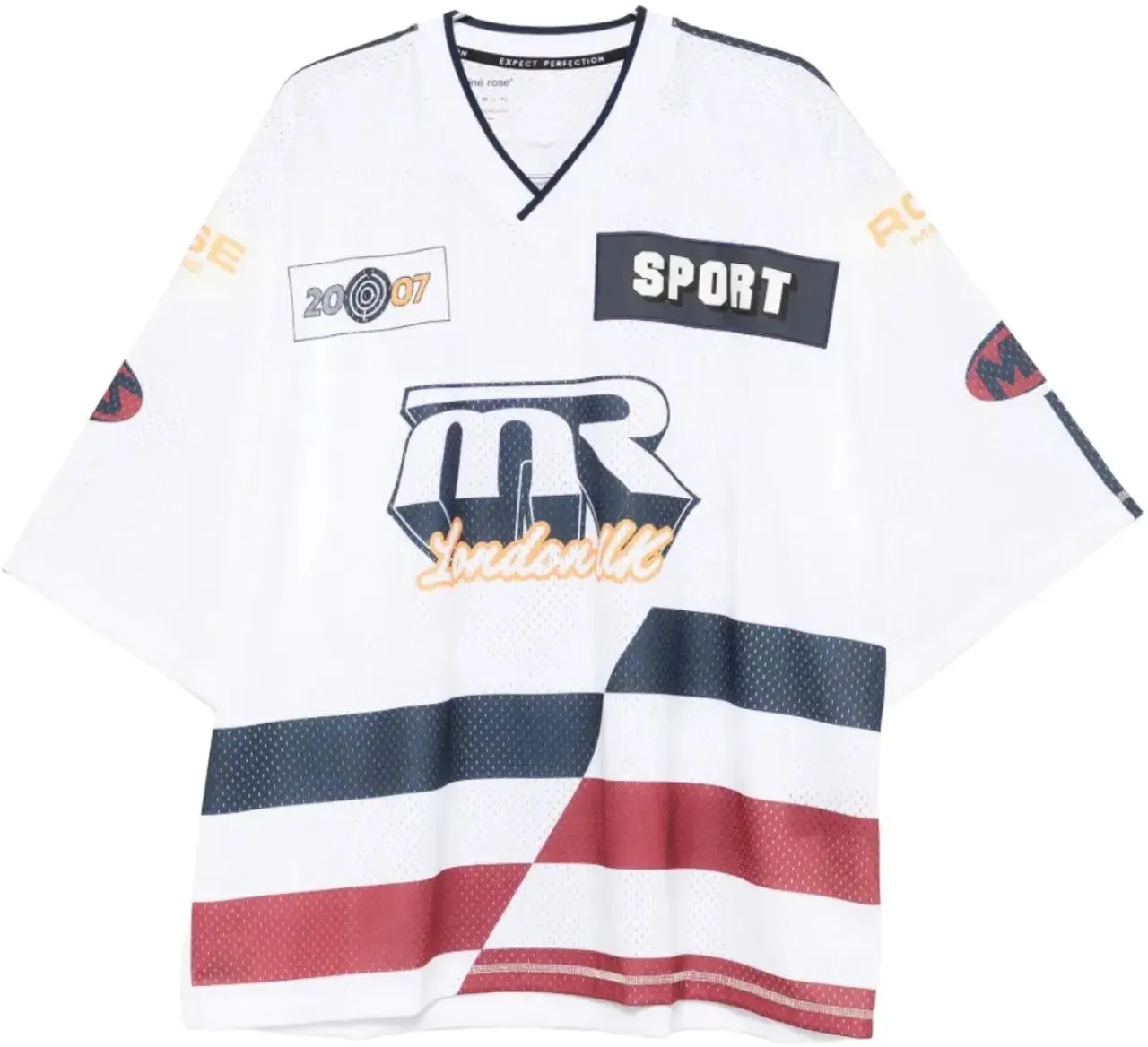 Martine Rose - Oversized Hockey Top White Navy - Größe S - blau Martine Rose - Oversized Hockey Top White Navy - Größe S - blau