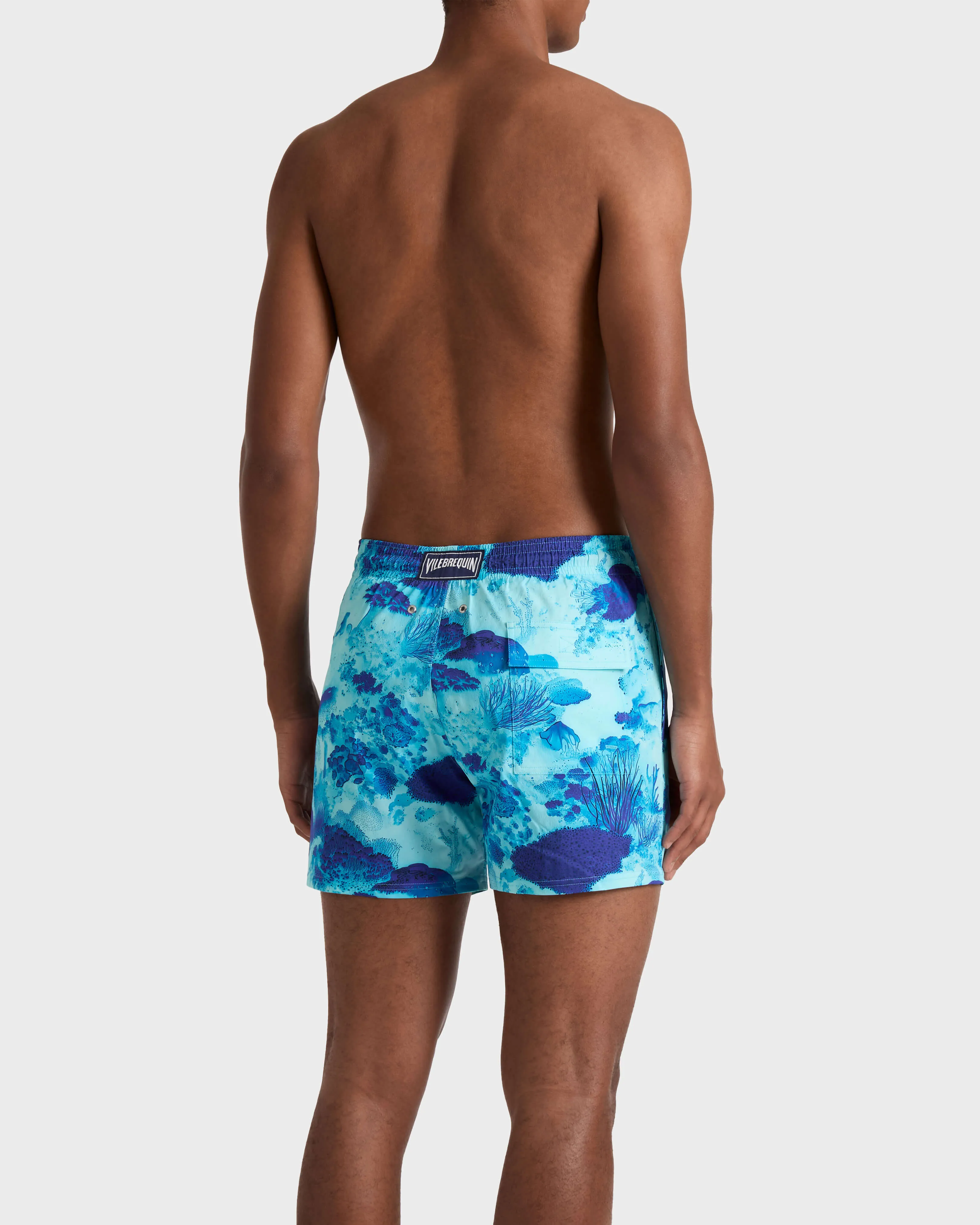 Vilebrequin - Kurze Coral Reef Stretch-badeshorts Für Herren - Bademode - Monrise - Blau - Größe XL – Bild 4