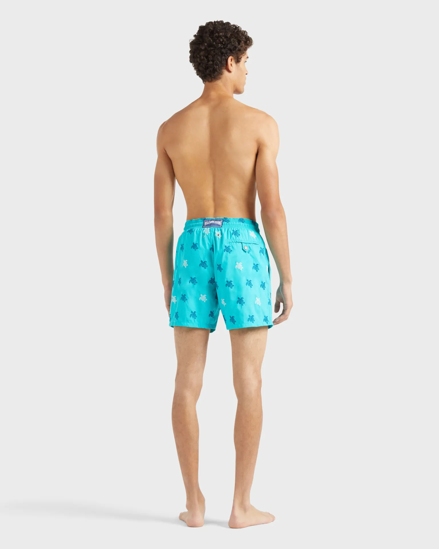 Vilebrequin - Micro Ronde Des Tortues Diagonale Badeshorts Mit Stickerei Für Herren – Limitierte Serie - Bademode - Mistral - Grün - Größe XL – Bild 4