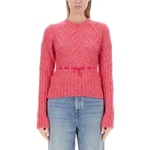 Cormio - Textured Diamond Knit Sweater - Größe 38 - rot Cormio - Textured Diamond Knit Sweater - Größe 38 - rot