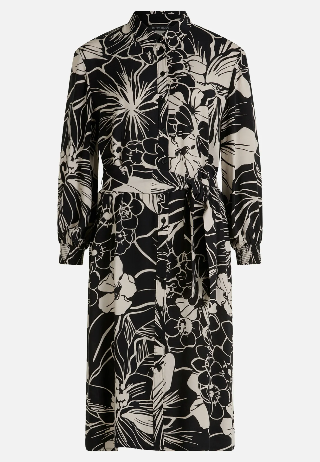 Hemdblusenkleid mit Bindegürtel