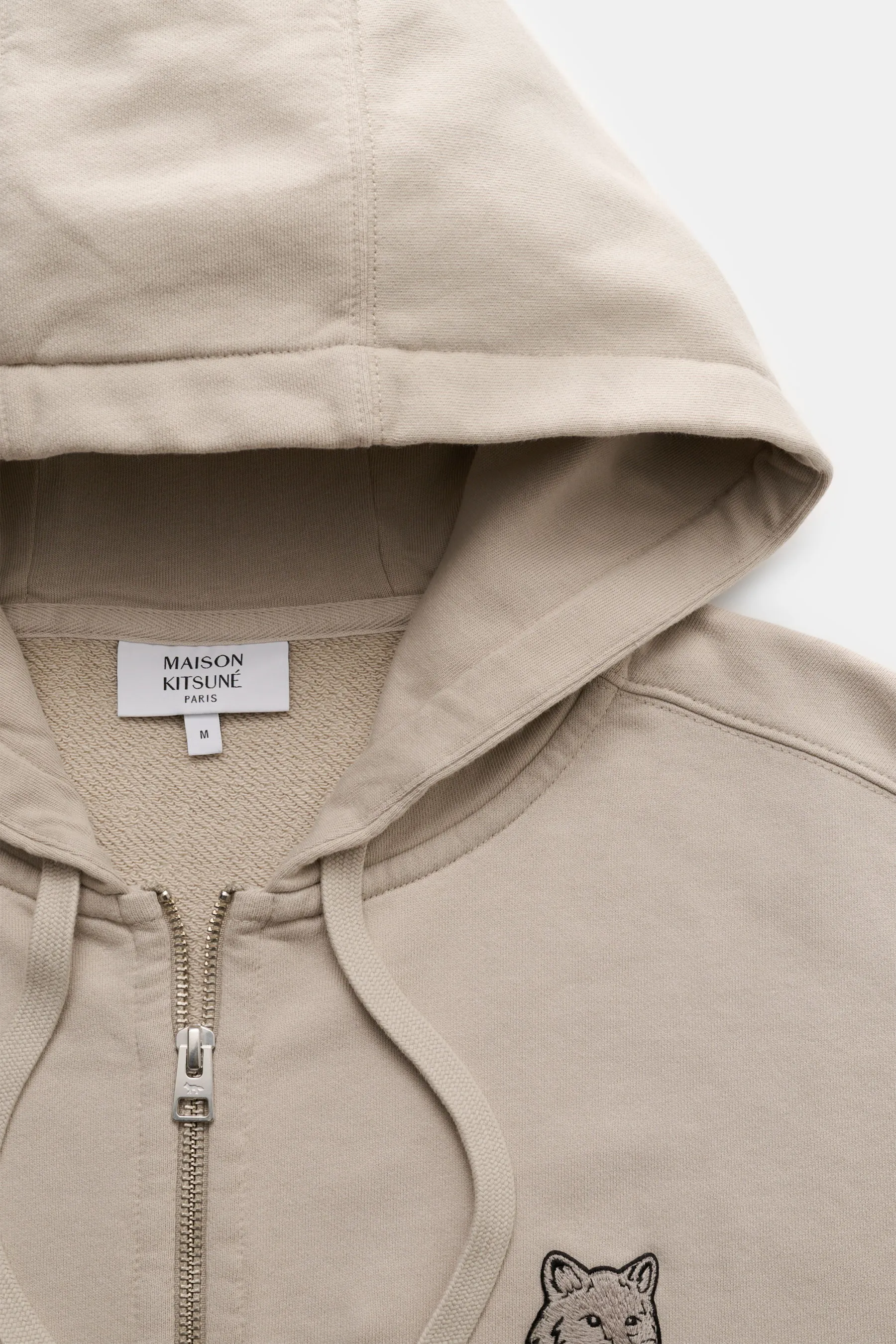 Maison Kitsuné - Herren - Sweatjacke 'Bold Fox' beige – Bild 2