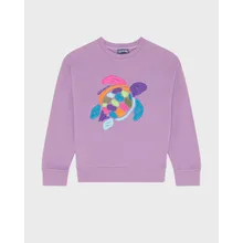 Vilebrequin - Multico Big Turtle Pullover Mit Rundhalsausschnitt Aus Bio-baumwolle Für Mädchen - Sweatshirt - Galapa - Violett - Größe 10 Vilebrequin - Multico Big Turtle Pullover Mit Rundhalsausschnitt Aus Bio-baumwolle Für Mädchen - Sweatshirt - Galapa - Violett - Größe 10