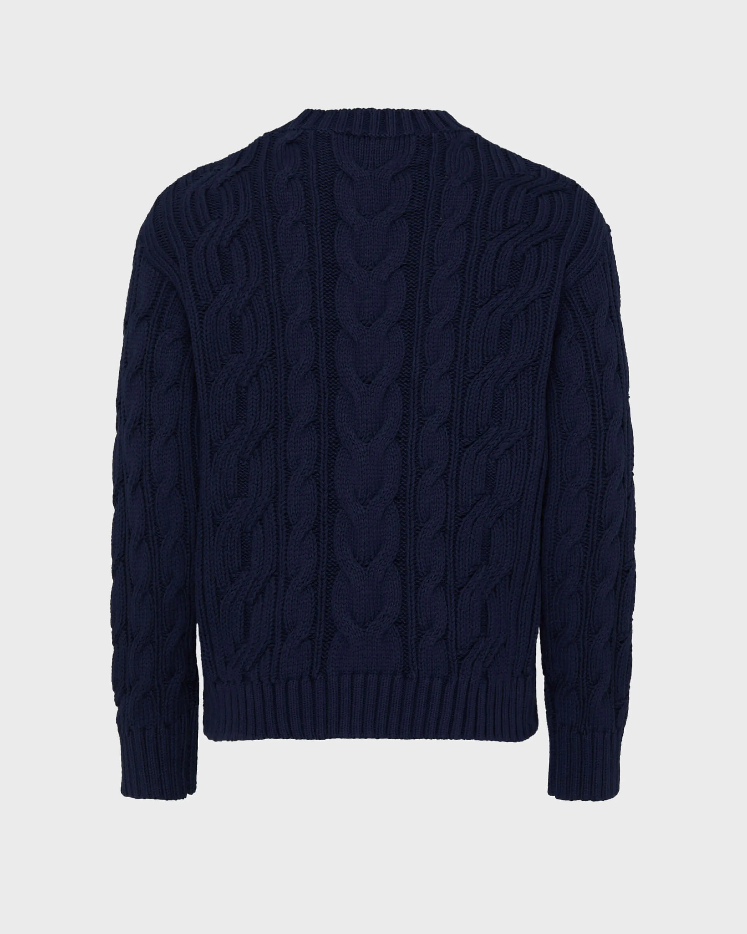 Vilebrequin - Herren Zopfmuster-baumwollpullover - Pullover - Philippe - Blau - Größe M – Bild 2