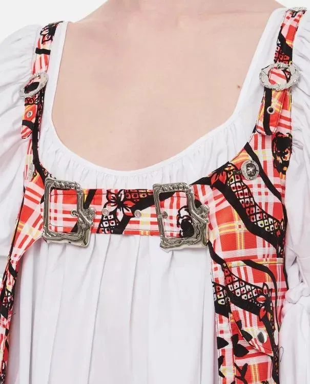 Chopova Lowena - Atomic Cotton Taffeta Midi Dress - Größe M - white – Bild 4