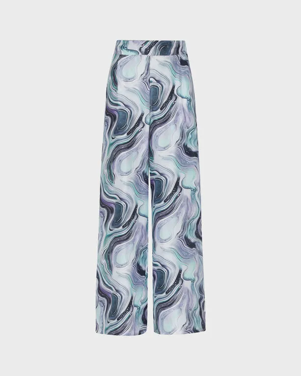 Vilebrequin - Marble Seidenhose Mit Weitem Bein Für Damen - Hose - Ling - Weiss - Größe S Vilebrequin - Marble Seidenhose Mit Weitem Bein Für Damen - Hose - Ling - Weiss - Größe S