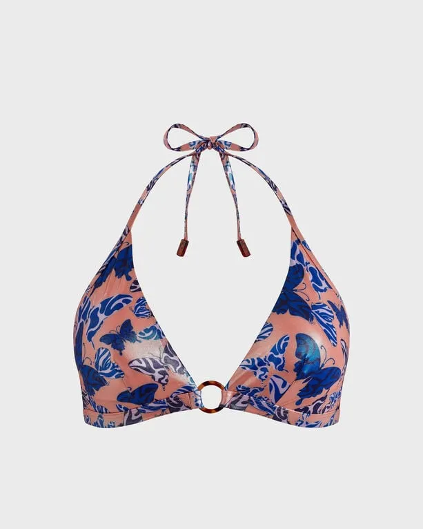 Vilebrequin - Disco Butterfly Neckholder-bikinioberteil Für Damen - Bademode - Flechett - Rosa - Größe XS Vilebrequin - Disco Butterfly Neckholder-bikinioberteil Für Damen - Bademode - Flechett - Rosa - Größe XS