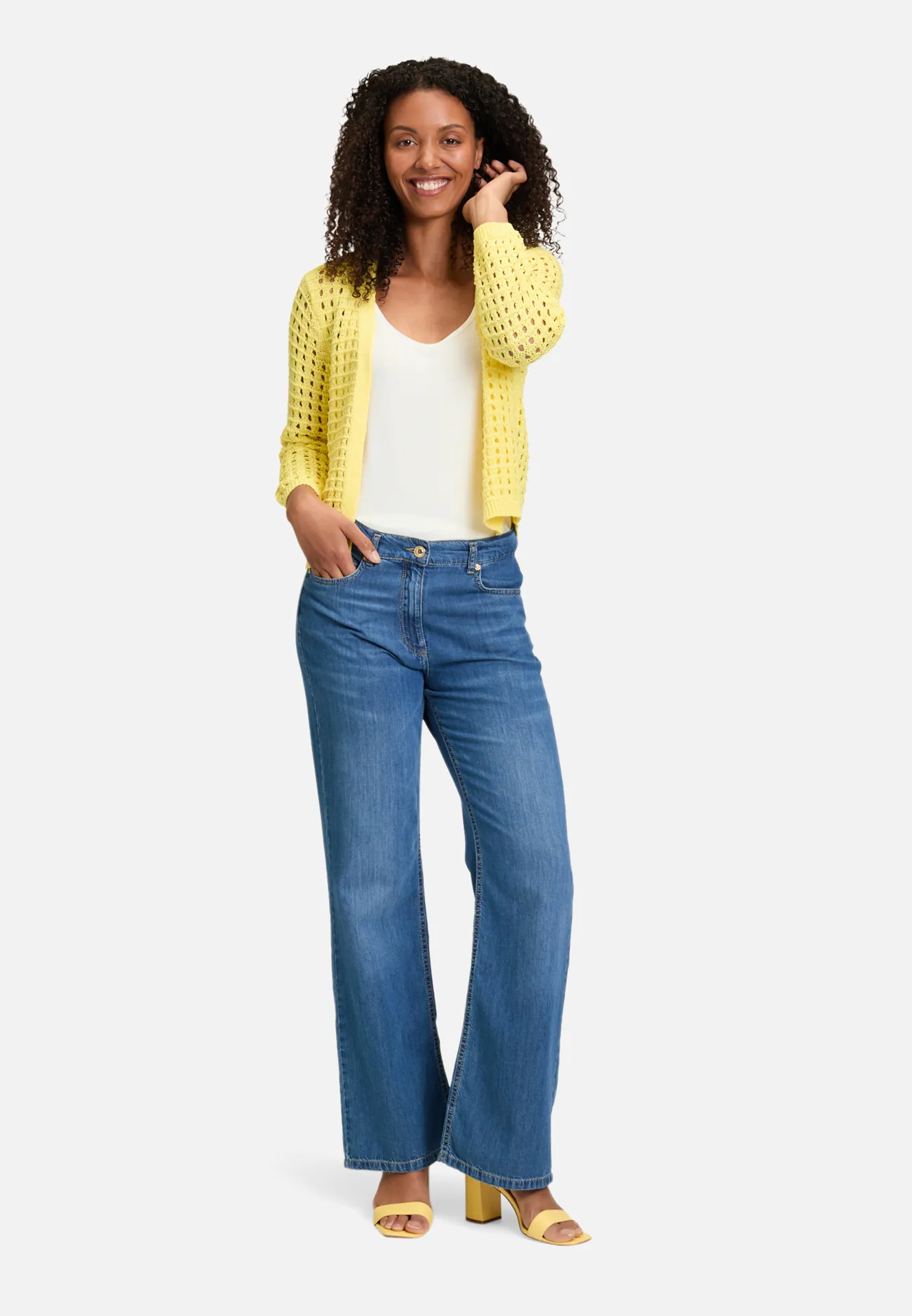 Casual-Strickjacke mit Effektgarn – Bild 2