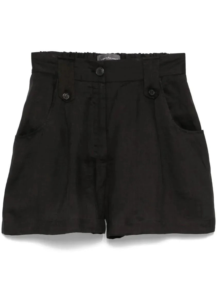 Lorena Antoniazzi - High-Waisted Black Organic Fibre Bermuda Shorts - Größe 40 - schwarz Lorena Antoniazzi - High-Waisted Black Organic Fibre Bermuda Shorts - Größe 40 - schwarz