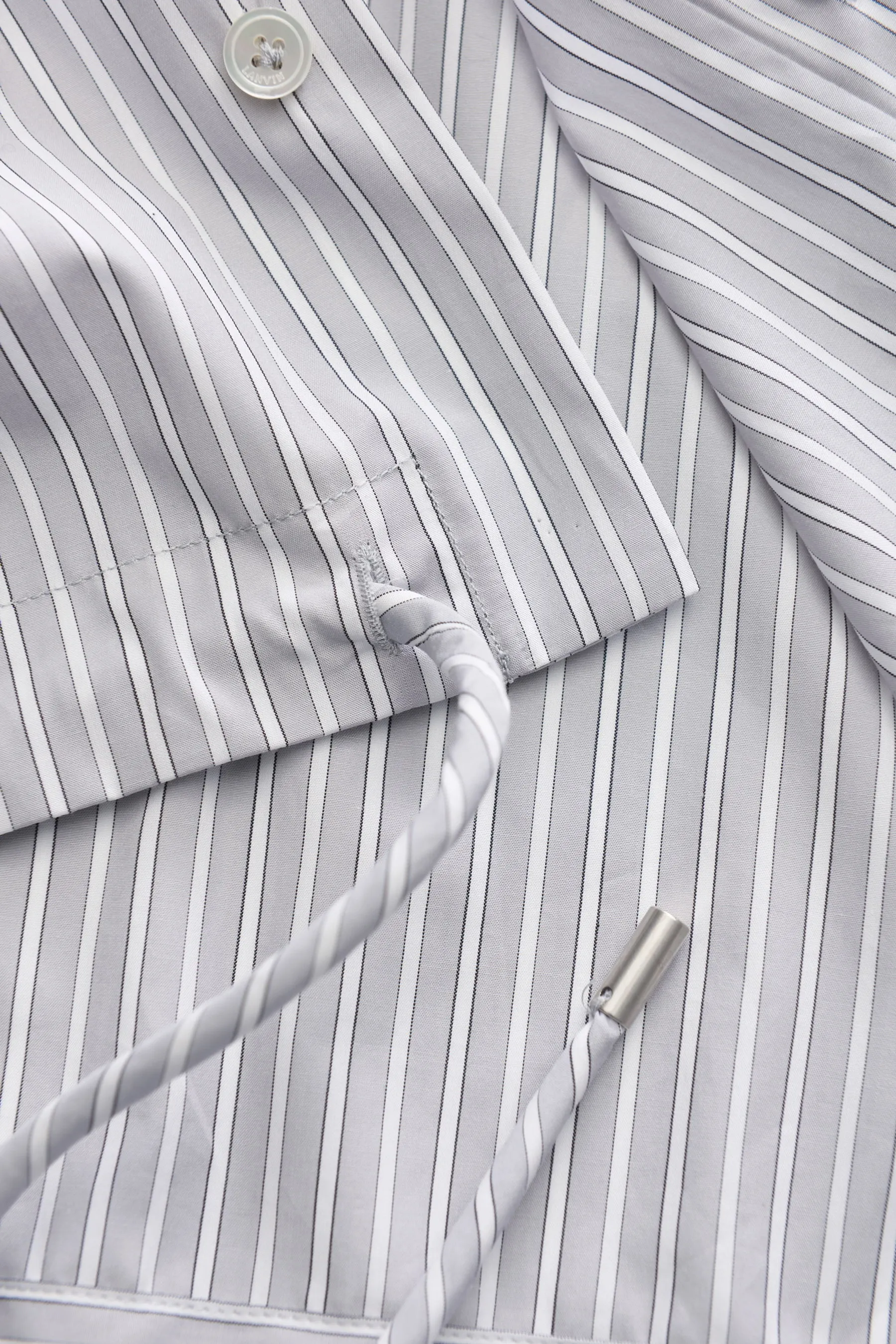 Lanvin - Herren - Casual Hemd hellgrau/weiß gestreift – Bild 4