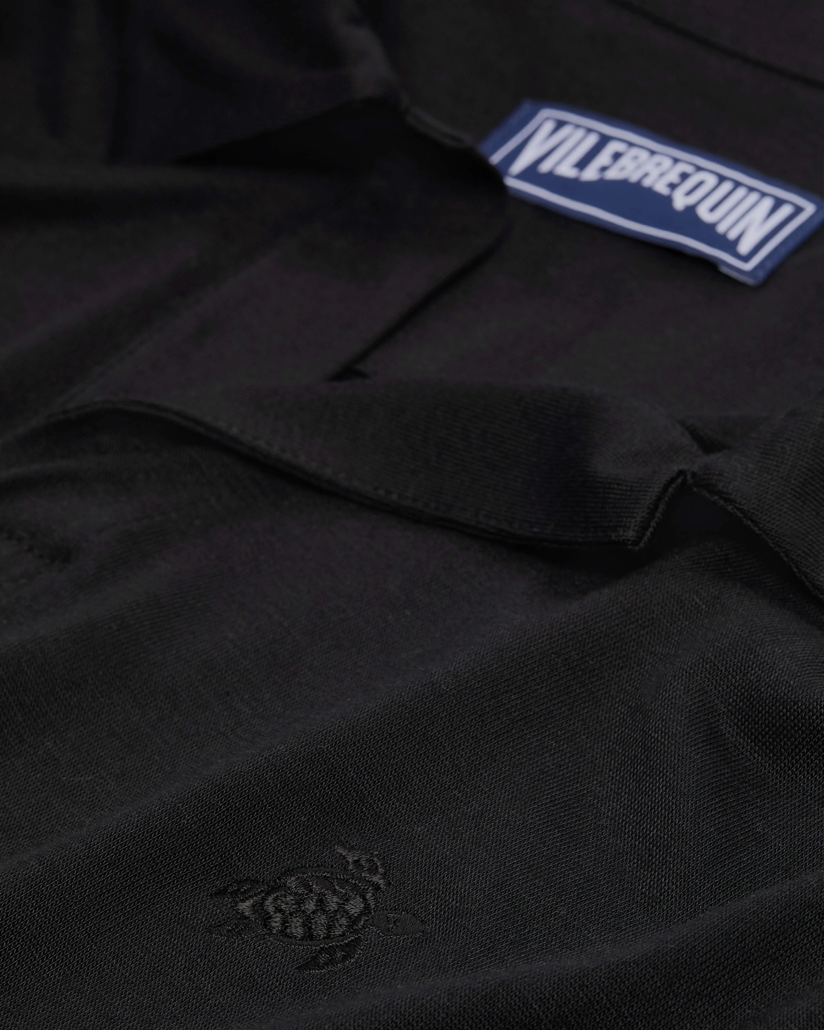 Vilebrequin - Einfarbiges Polohemd Aus Tencel Für Herren - Polohemd - Pirinol - Schwarz - Größe XL – Bild 6