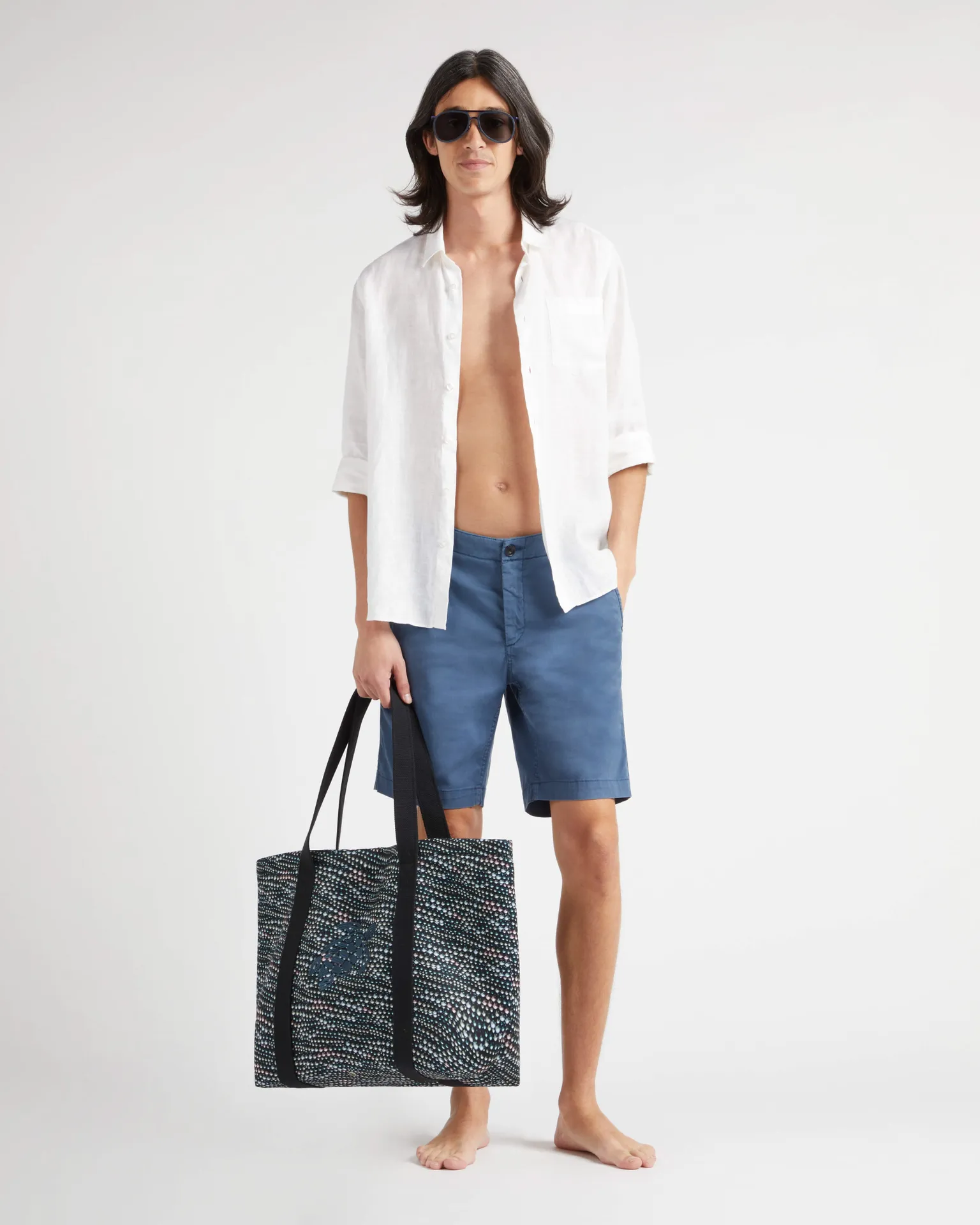 Vilebrequin - Bermudashorts Aus Tencel-gabardine Für Herren - Bermuda - Ponche - Blau - Größe 40 – Bild 5