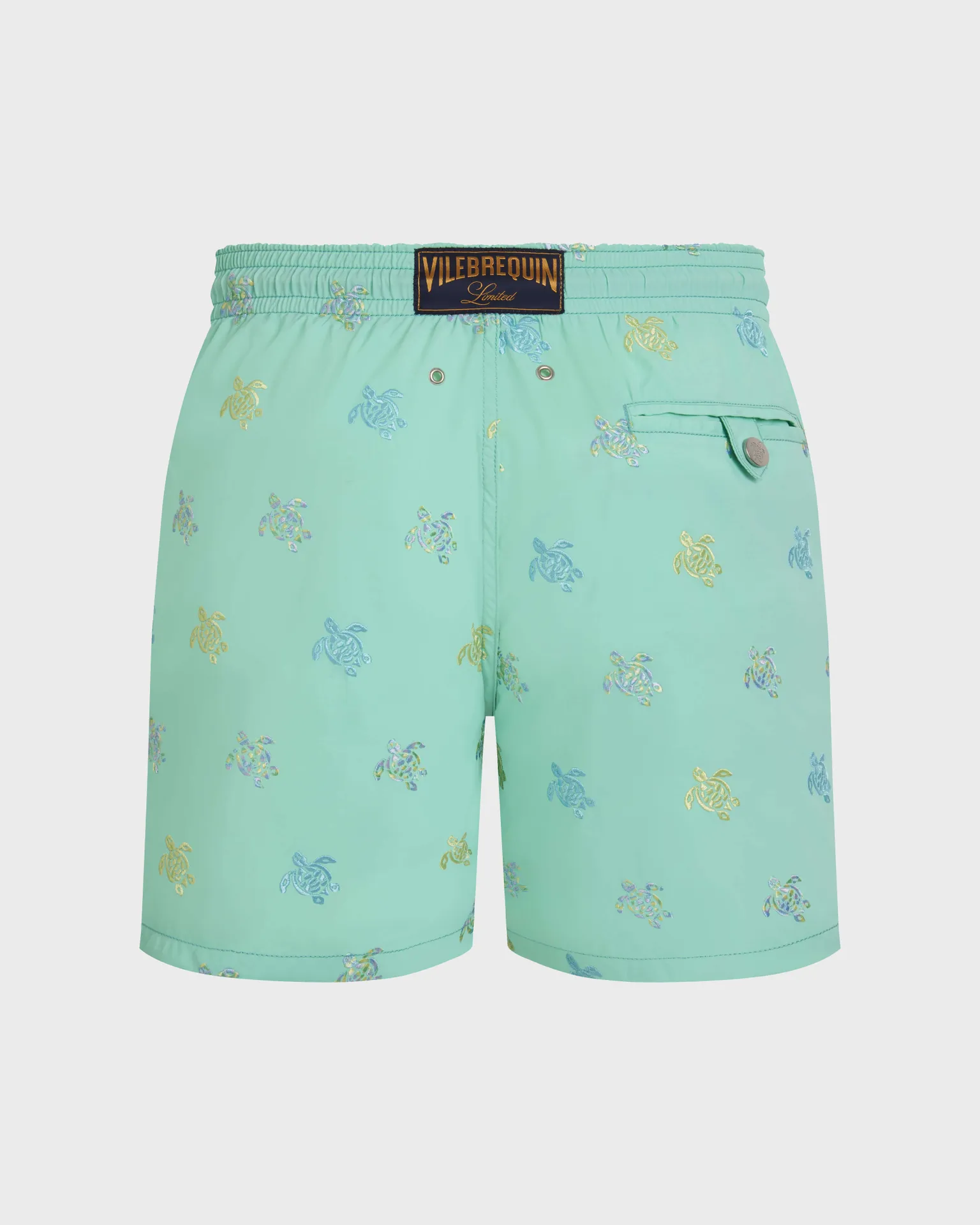 Vilebrequin - Herren-badeshorts Micro Tortues Diagonales Bestickt – Limitierte Auflage - Bademode - Mistral - Grün - Größe XL – Bild 2