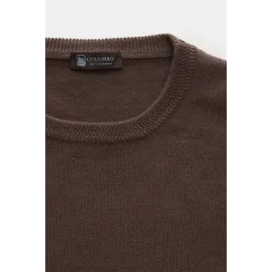 Colombo - Herren - Cashmere Rundhalspullover graubraun