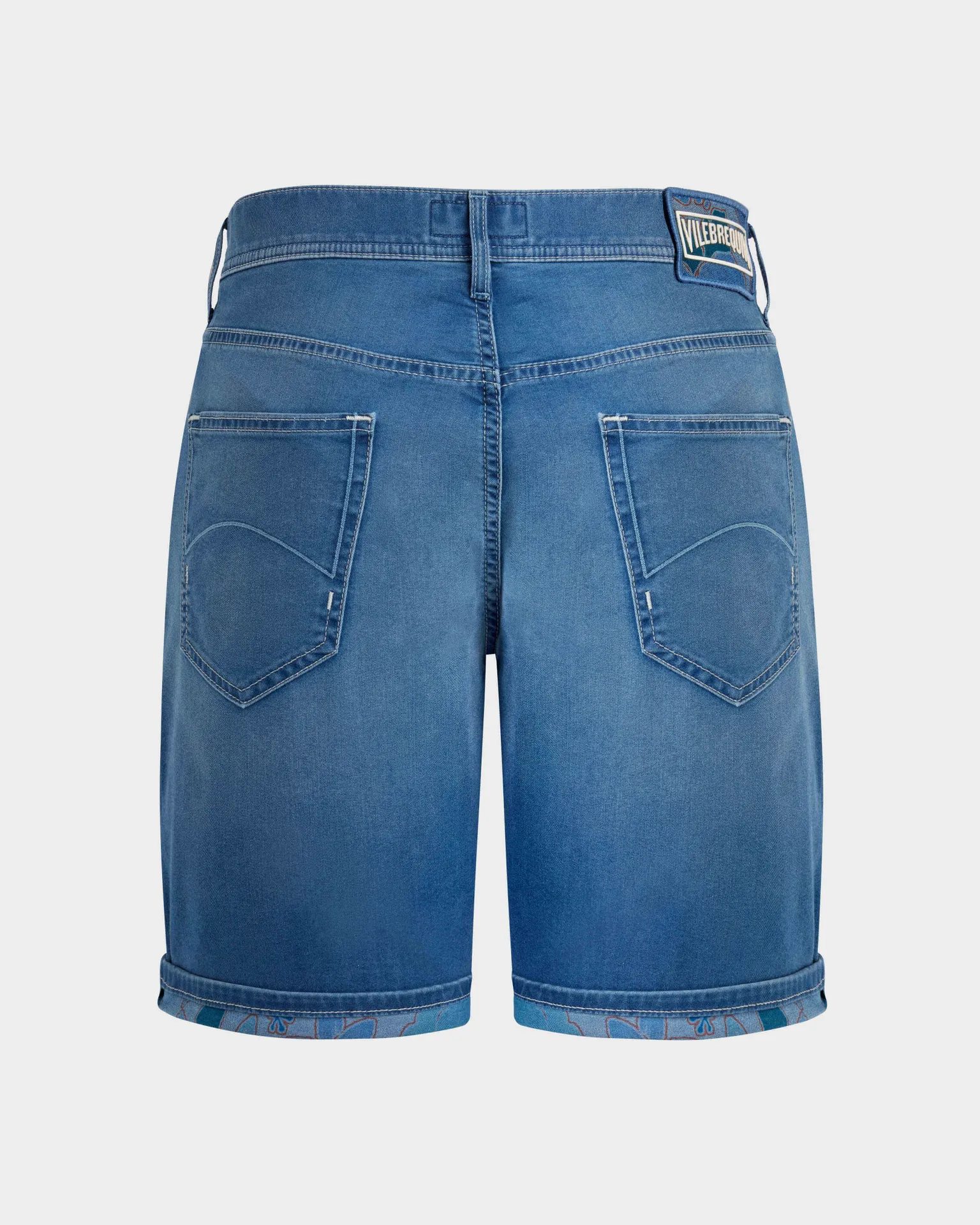 Vilebrequin - Tropical Turtles Bermudashorts Aus Denim Im 5-taschen-design Für Herren - Bermuda - Garonne - Blau - Größe 37 – Bild 2