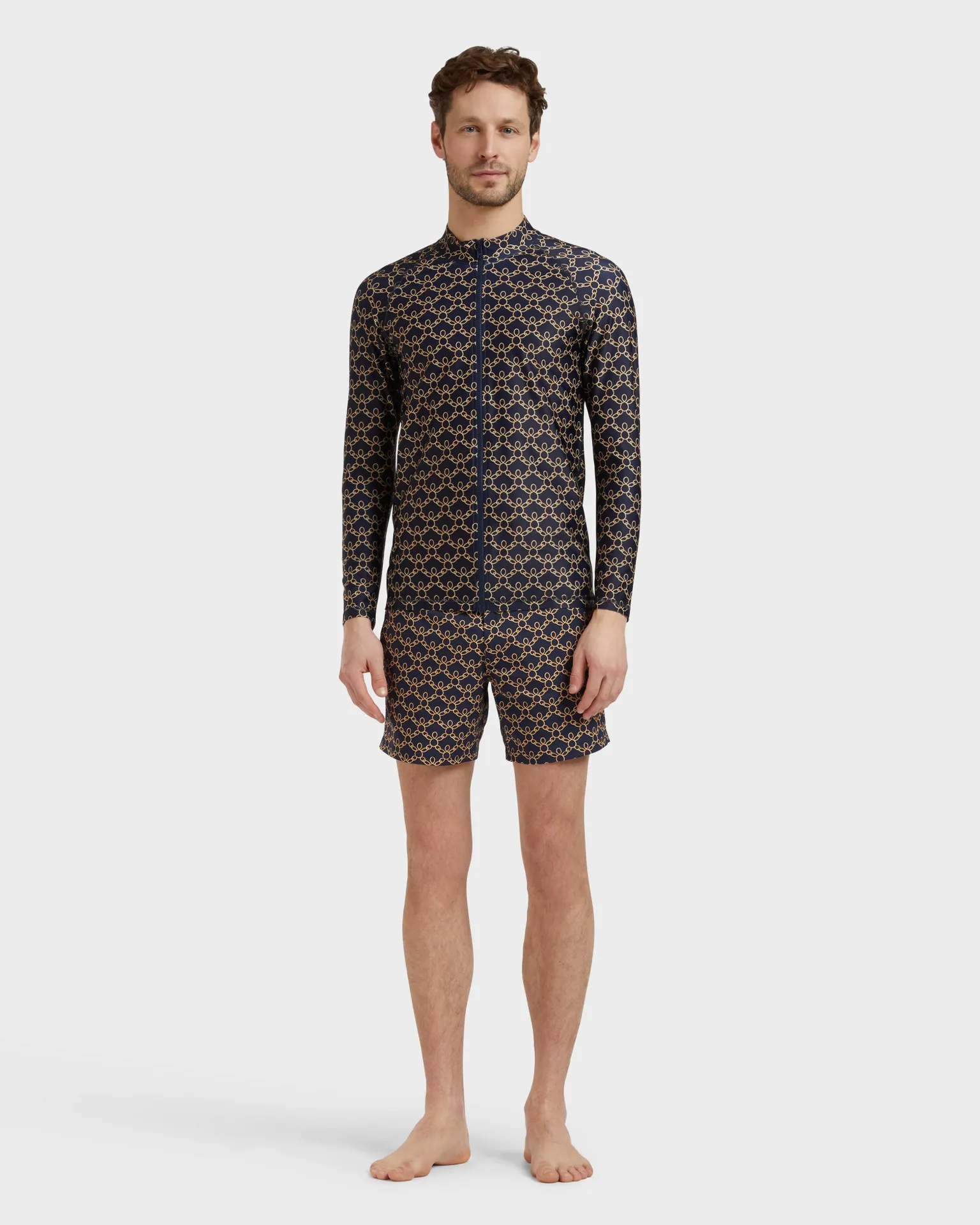 Vilebrequin - Langärmeliger Turtles Chain Rashguard Mit Reißverschluss Für Herren - Rashguard - Rocker-z - Blau - Größe L – Bild 3