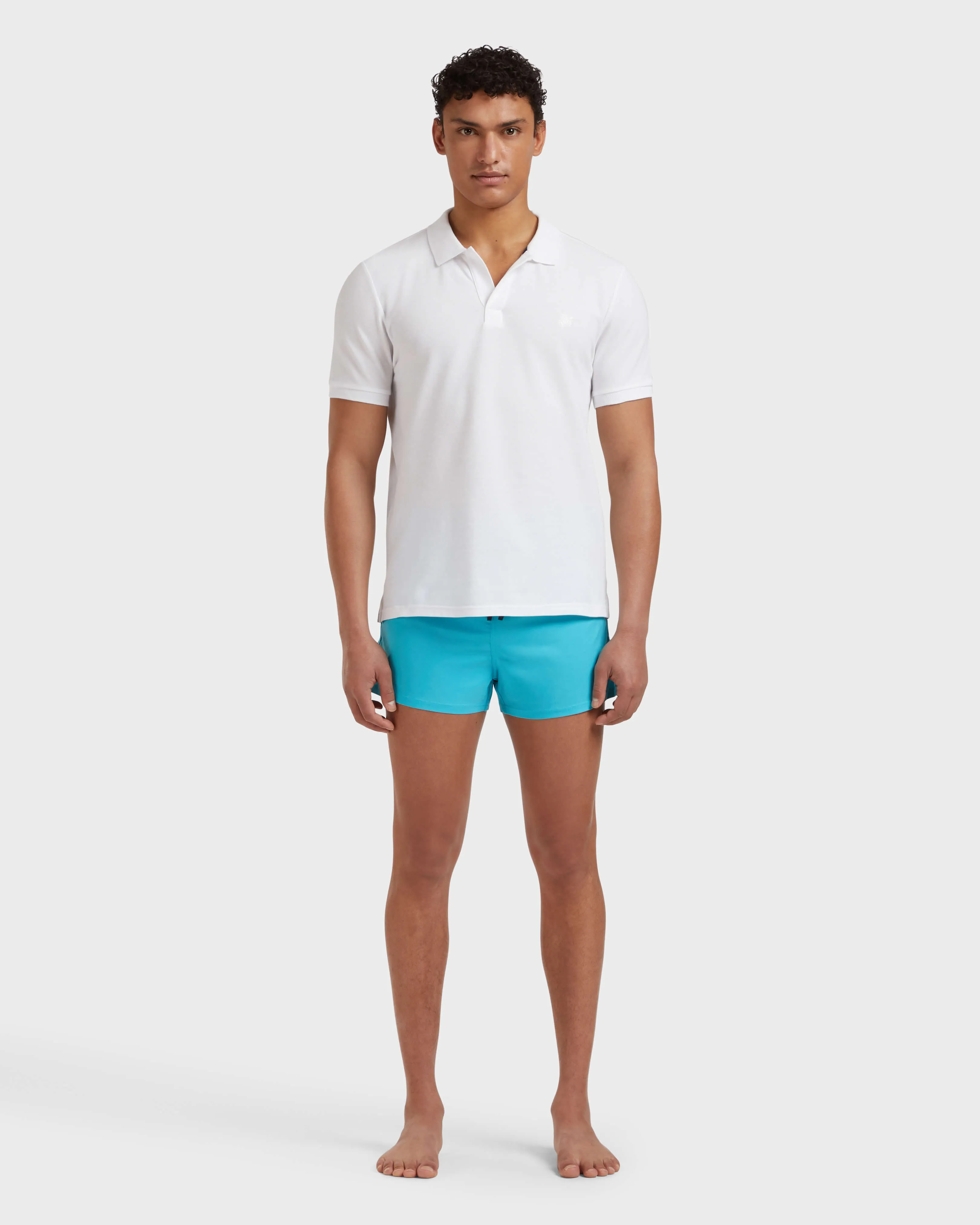 Vilebrequin - Solid Polohemd Aus Bio-baumwollpikee Für Herren - Polohemd - Palatin - Weiss - Größe 4XL – Bild 3