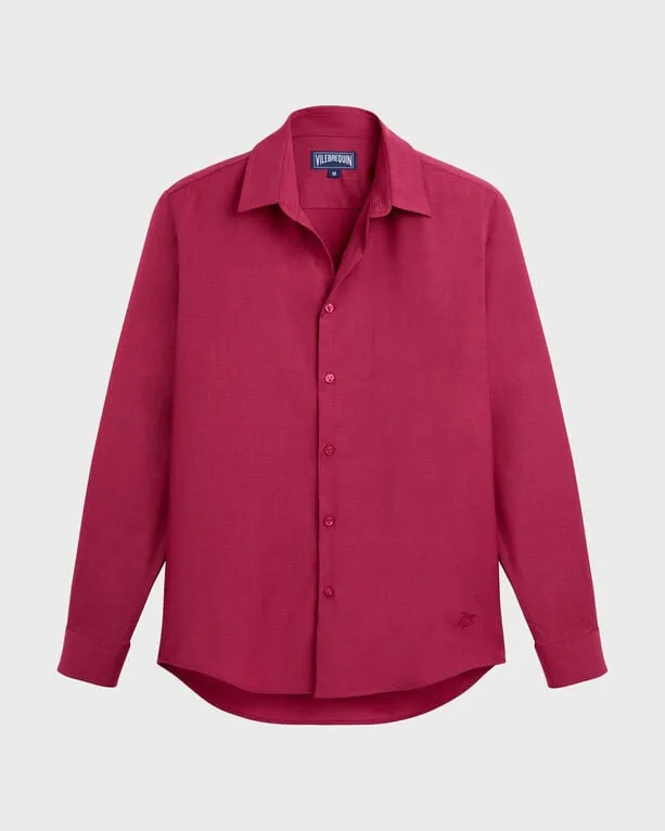 Vilebrequin - Einfarbiges Wollhemd Für Herren - Hemd - Cool - Rot - Größe S Vilebrequin - Einfarbiges Wollhemd Für Herren - Hemd - Cool - Rot - Größe S